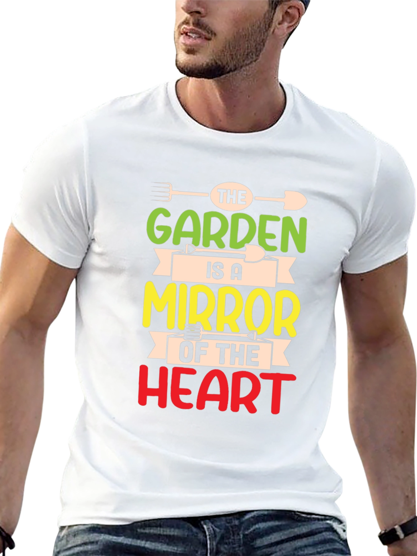 Garden Mirror Heart T-Shirt - Gardener Gift