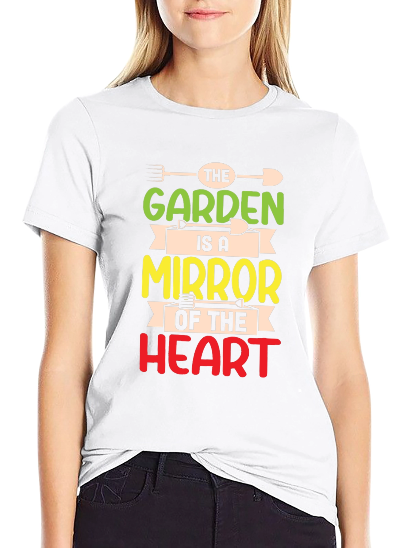 Garden Mirror Heart T-Shirt - Gardener Gift