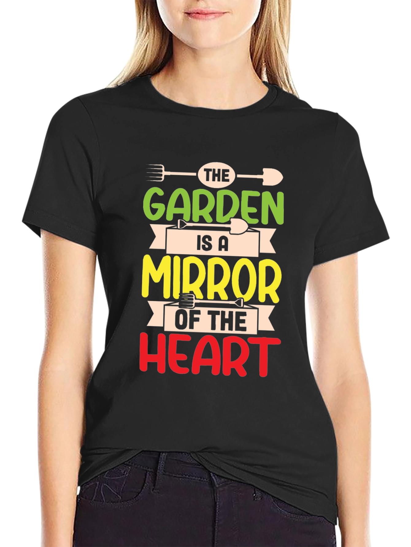 Garden Mirror Heart T-Shirt - Gardener Gift