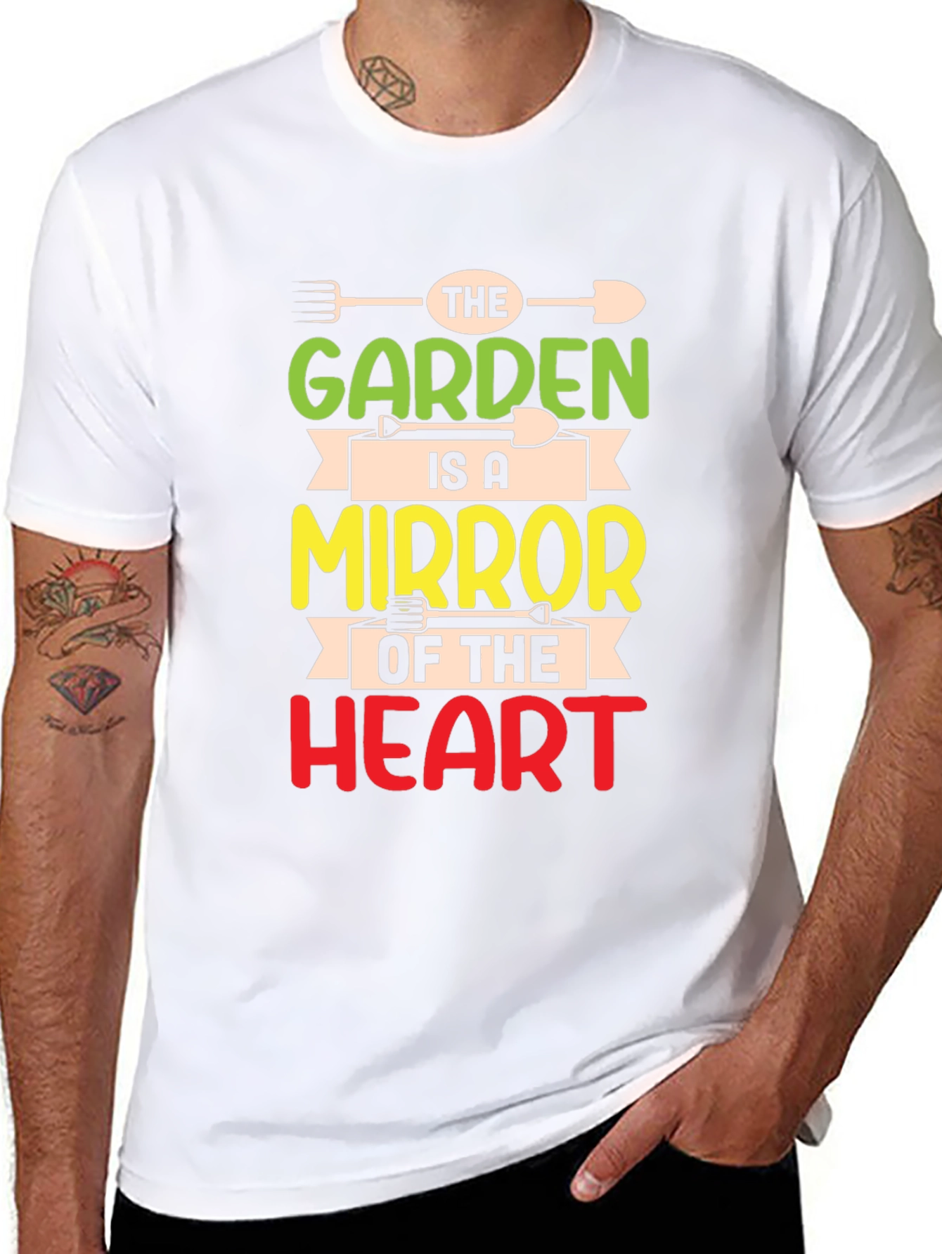Garden Mirror Heart T-Shirt - Gardener Gift