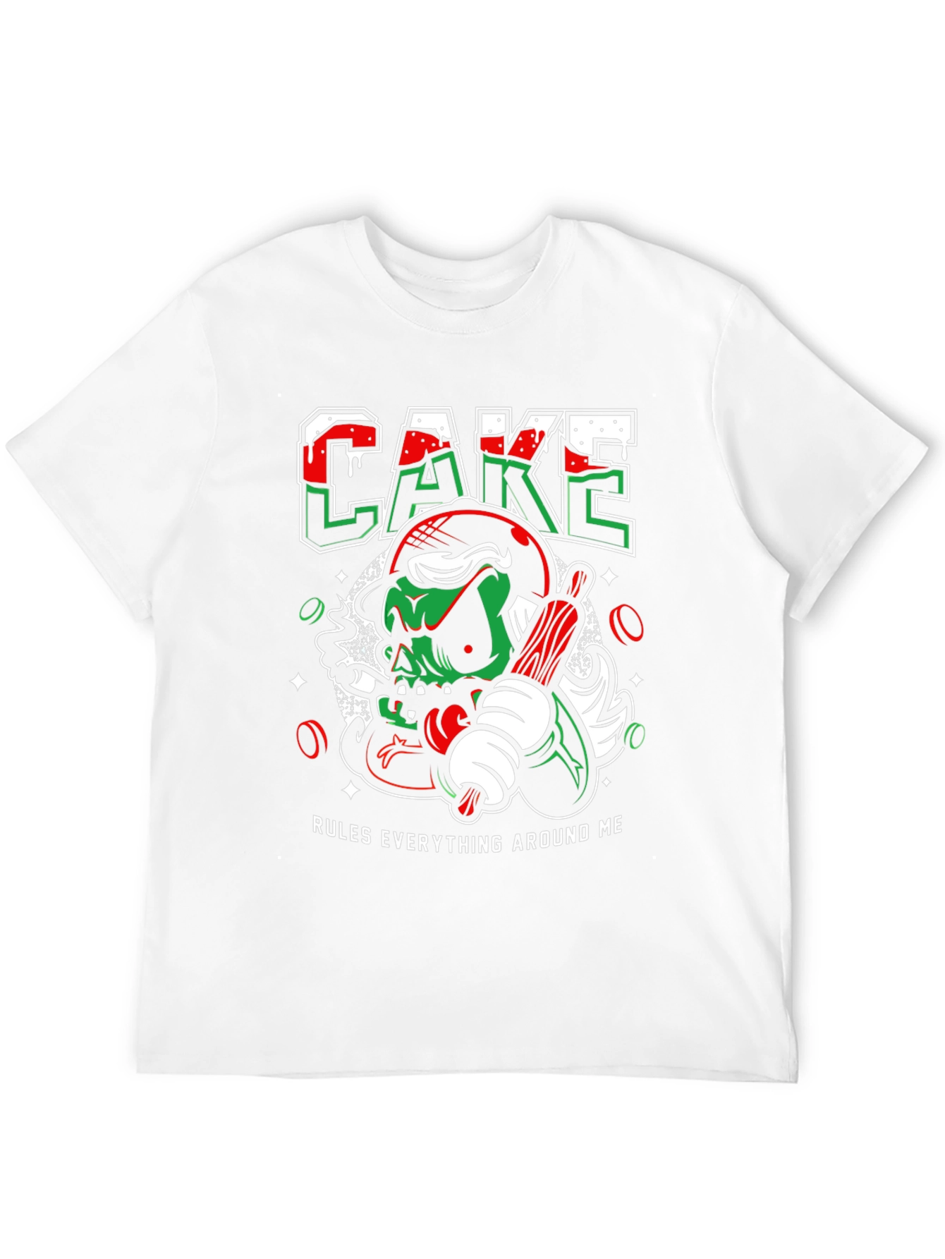 Cake Rules Mens Black Graphic Tee