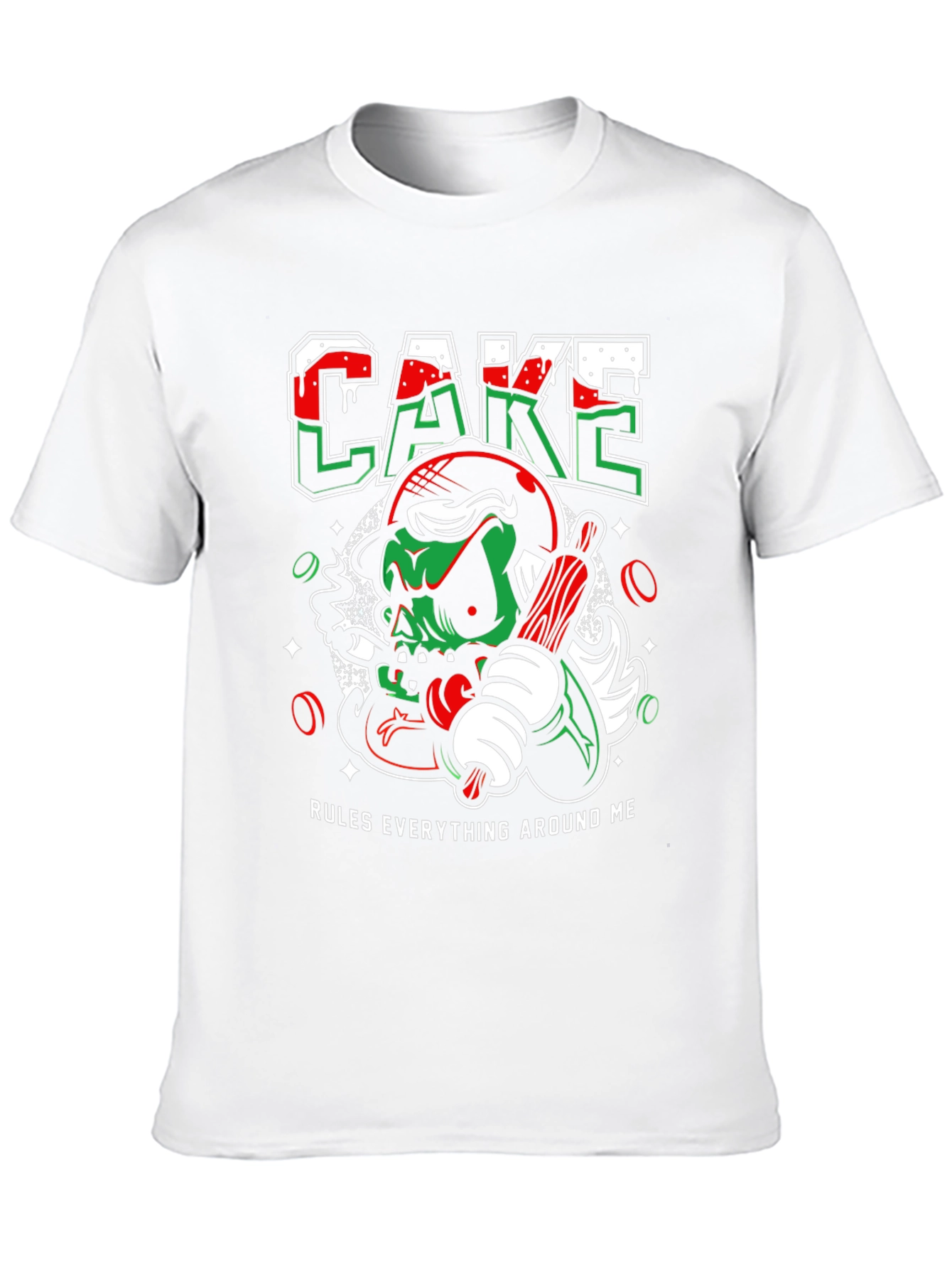 Cake Rules Mens Black Graphic Tee