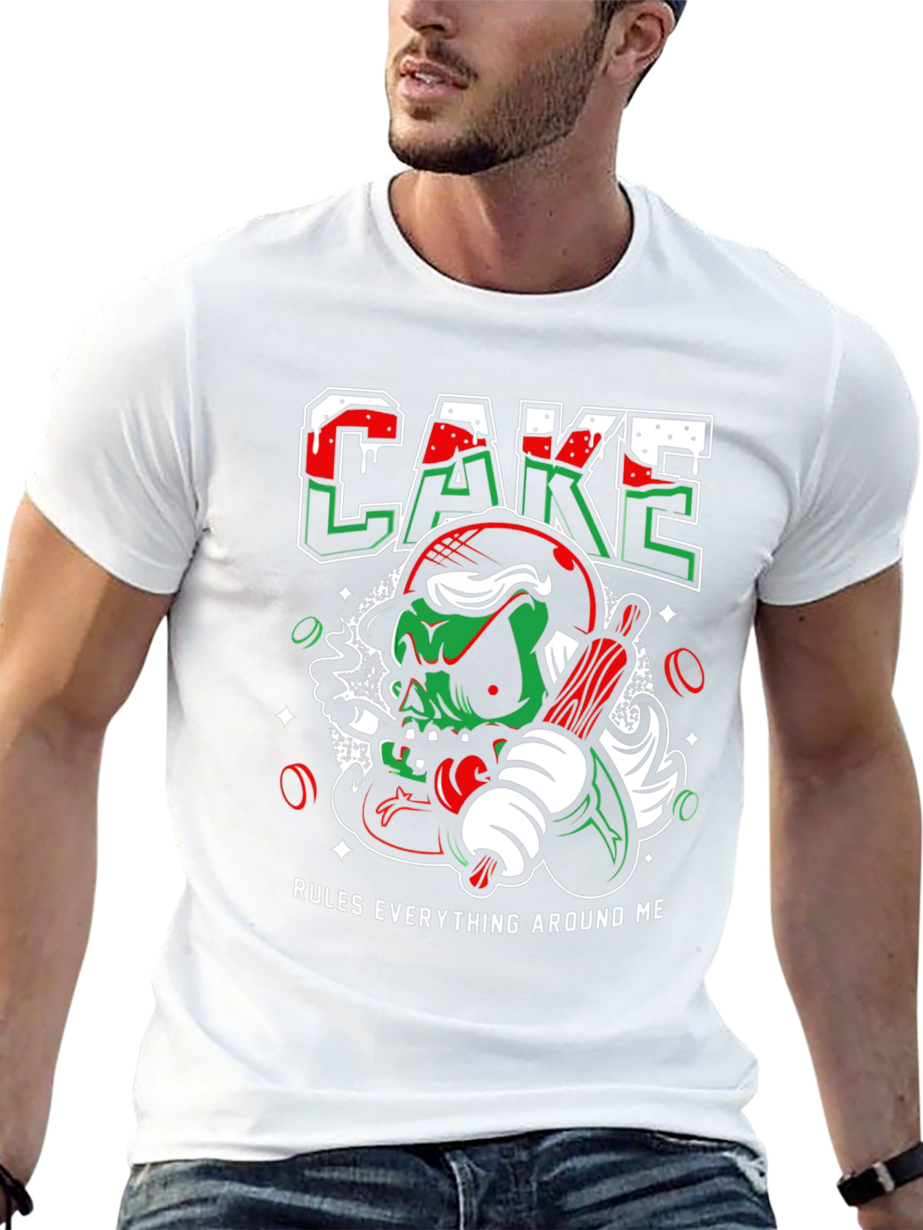 Cake Rules Mens Black Graphic Tee