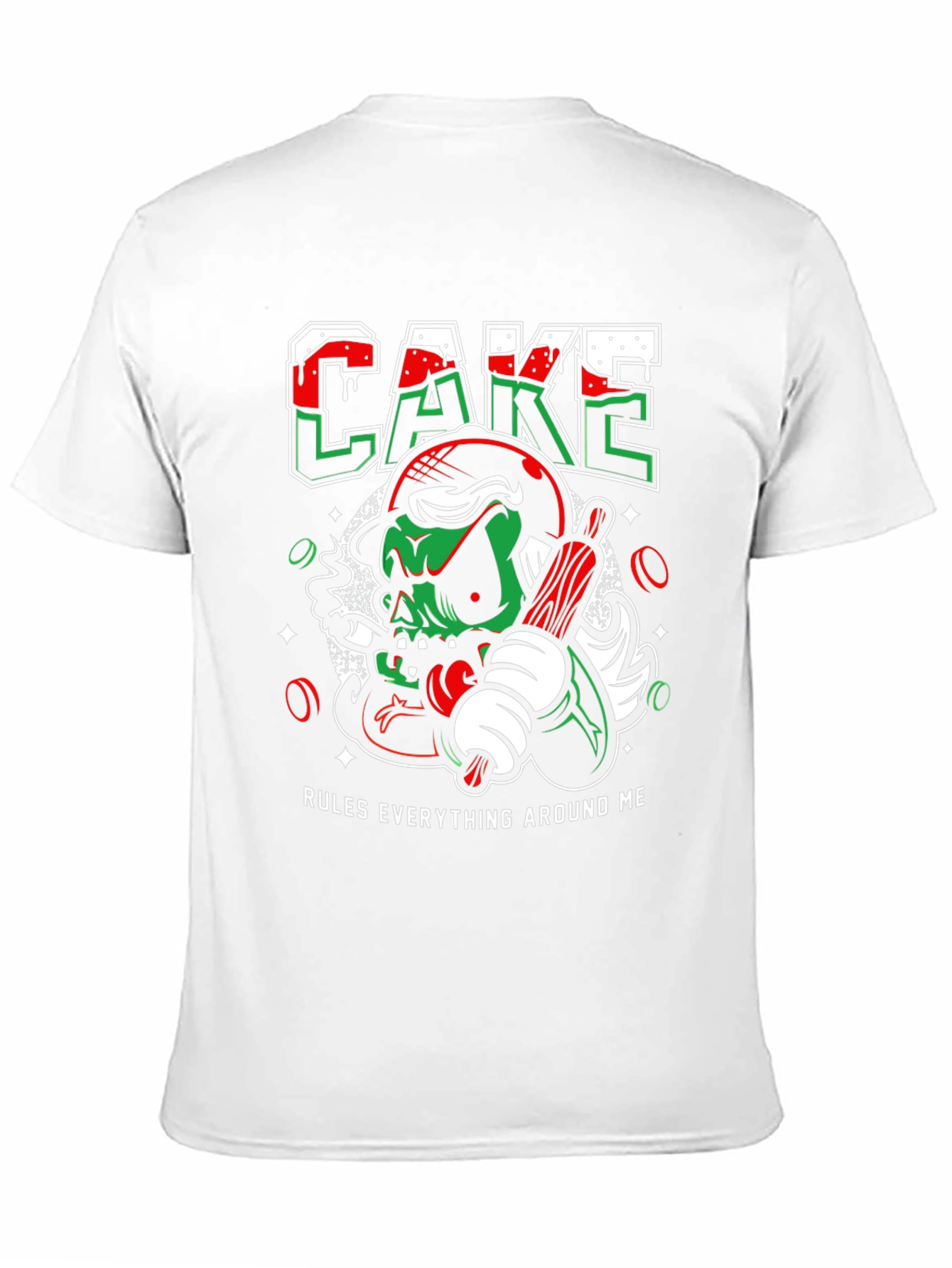 Cake Rules Mens Black Graphic Tee