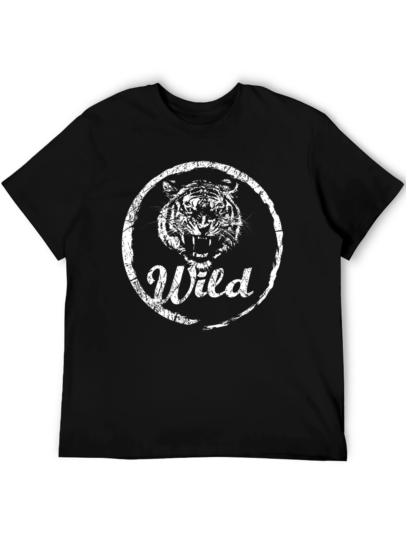 Wild Tiger Graphic T-Shirt - Black
