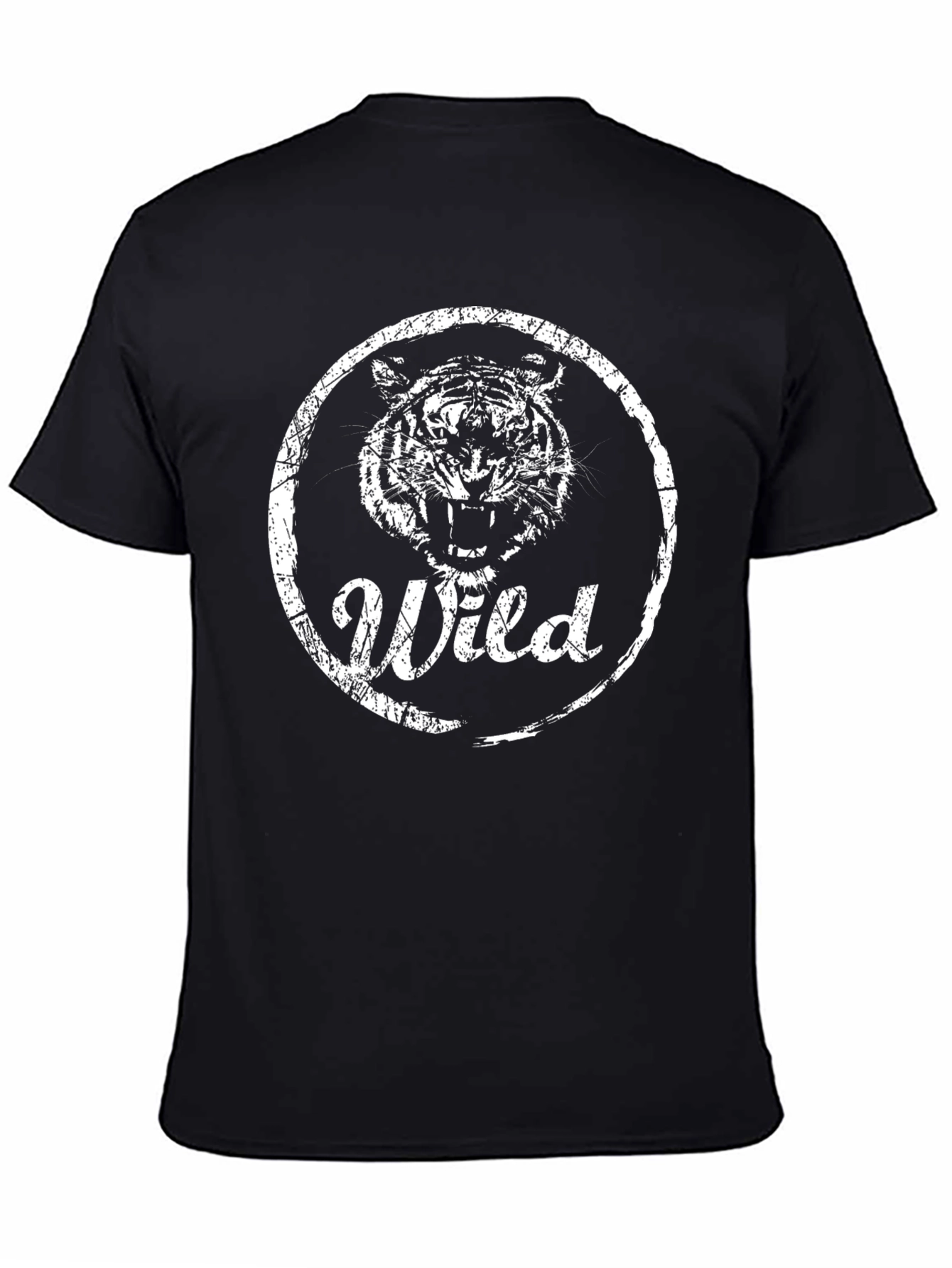 Wild Tiger Graphic T-Shirt - Black