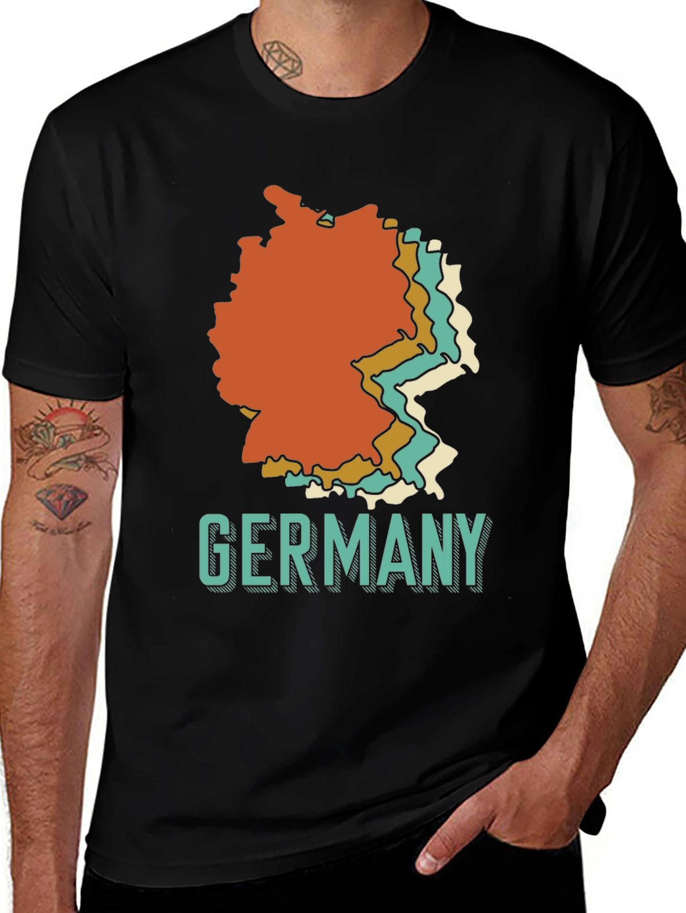 Germany Retro Map Graphic T-Shirt