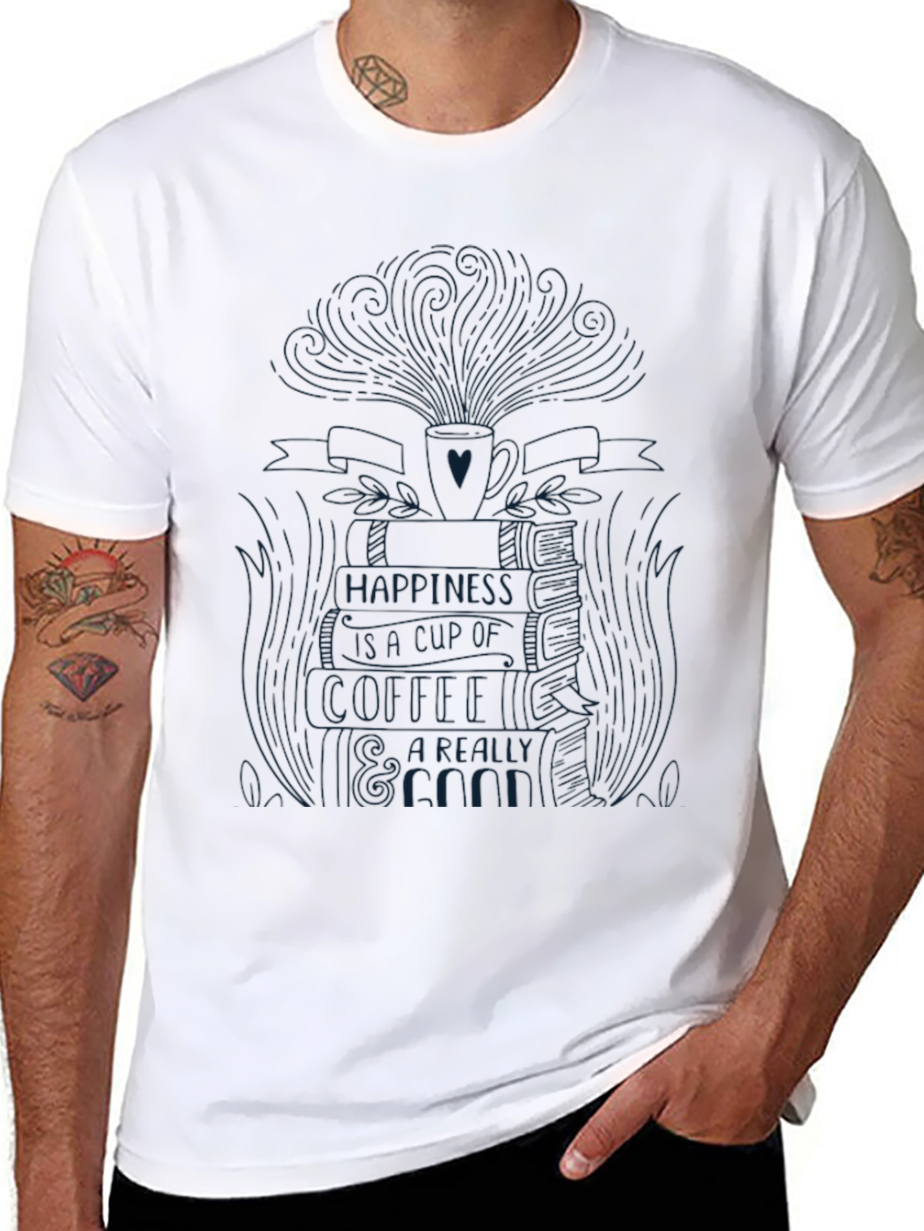 Black Graphic Tee: Find Happiness Within T-Shirt