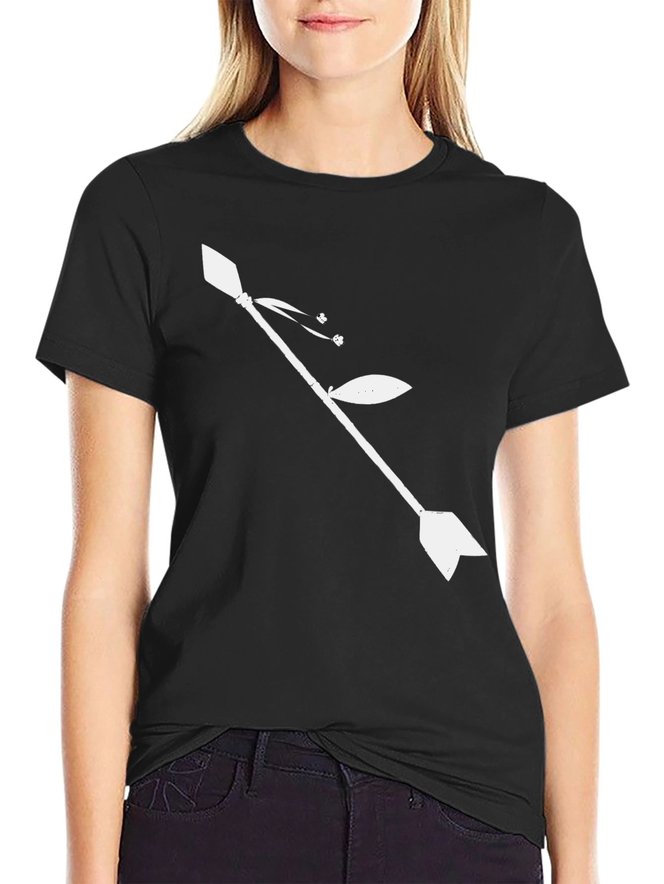 Stylish Arrow Graphic Black T-Shirt for Men