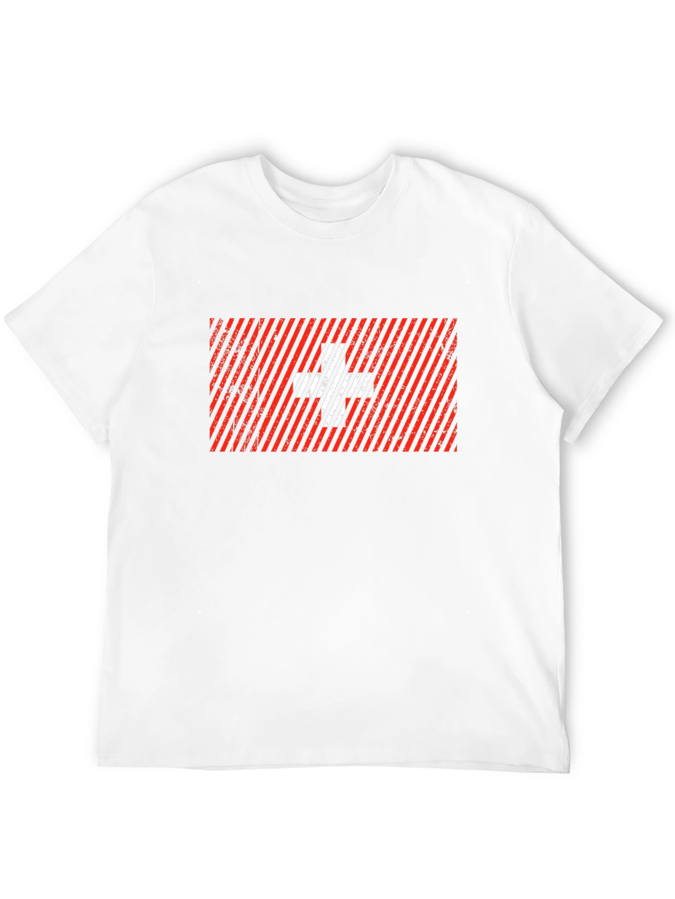 Swiss Flag Graphic Tee - Black Cotton Blend T-Shirt