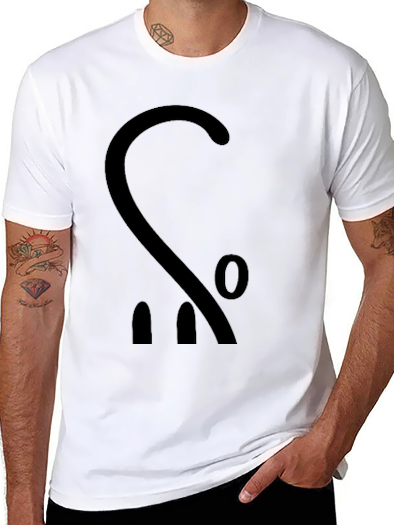 Abstract Black Graphic Tee - Modern Style