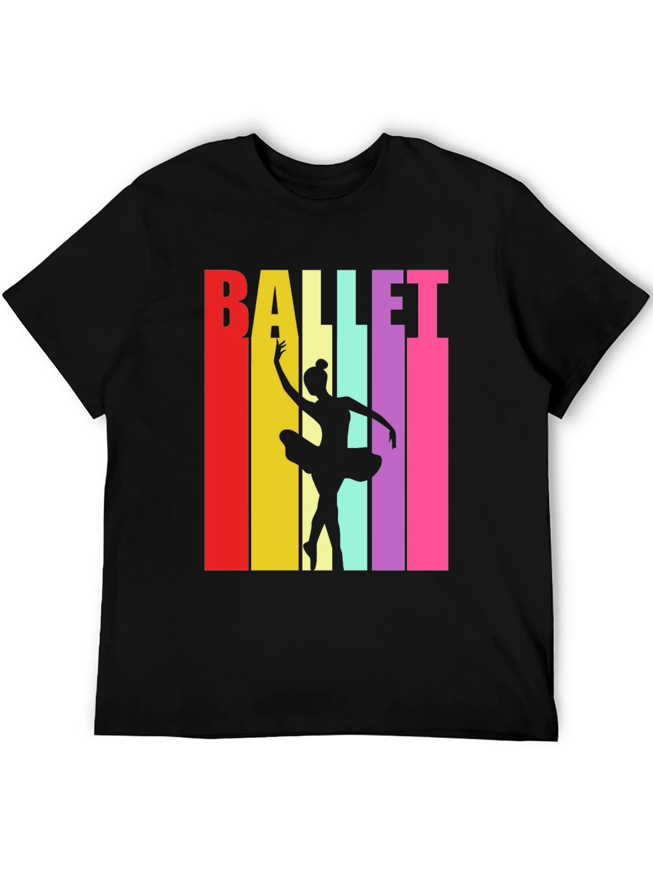 Retro Ballet Dancer T-Shirt - Black