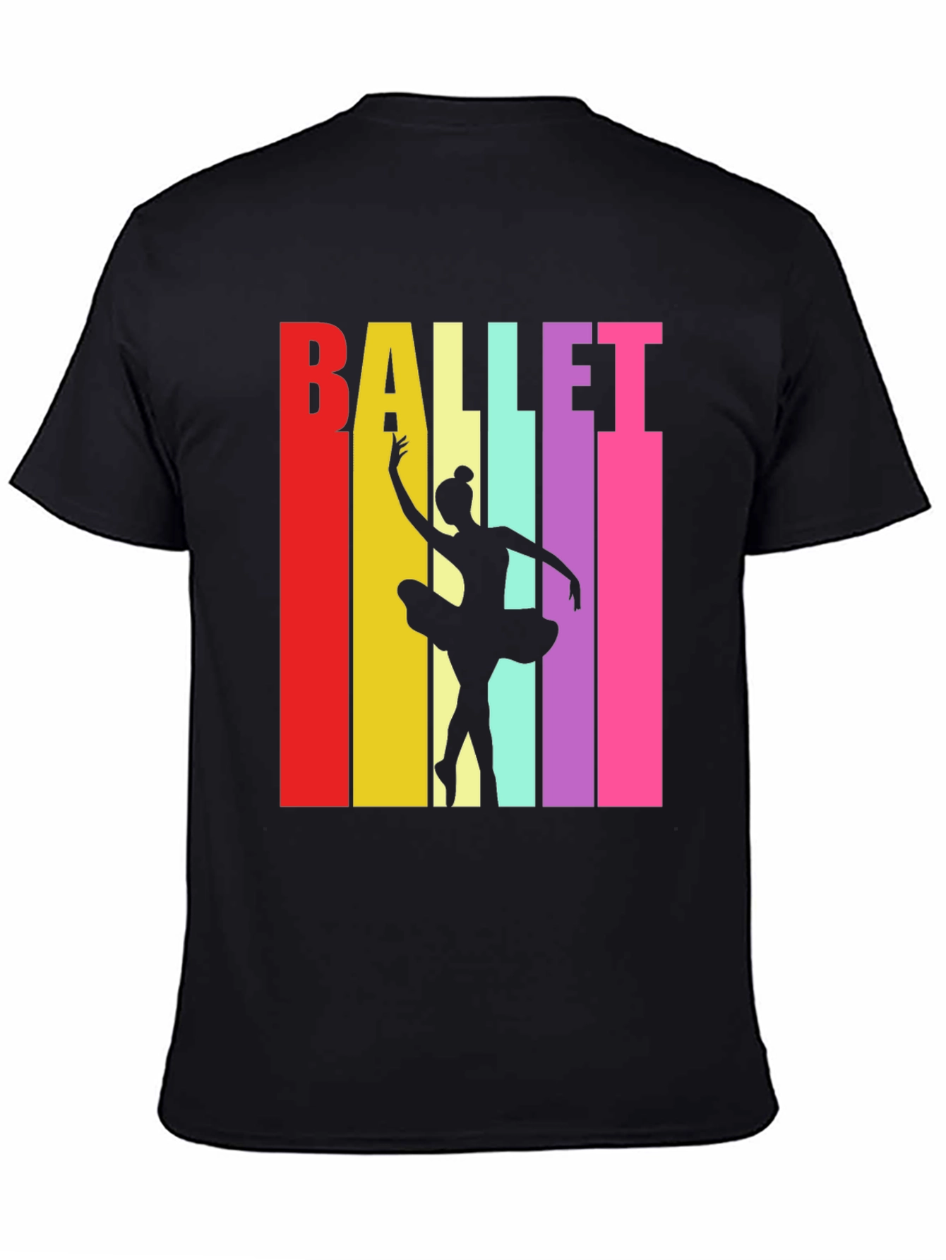 Retro Ballet Dancer T-Shirt - Black