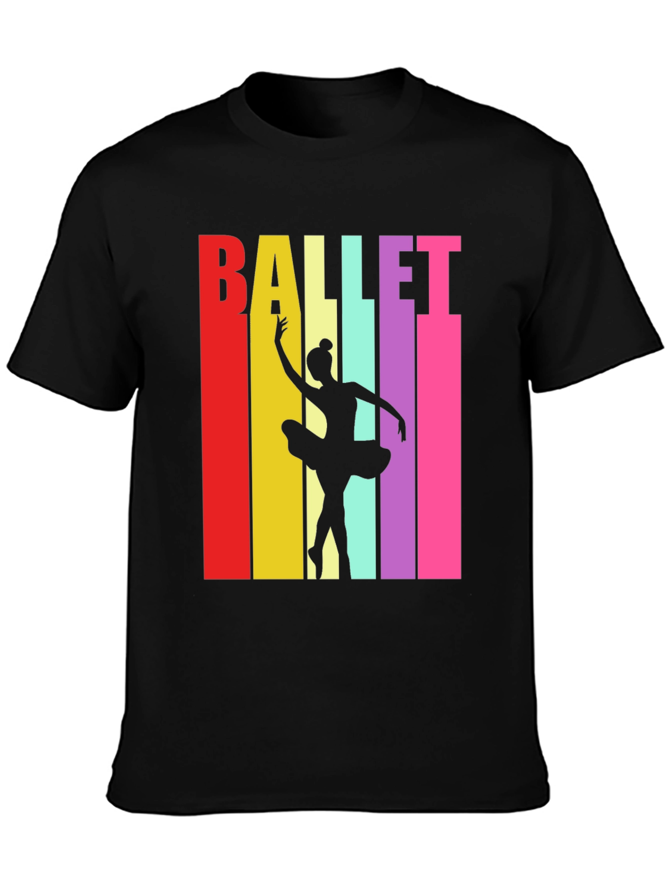 Retro Ballet Dancer T-Shirt - Black