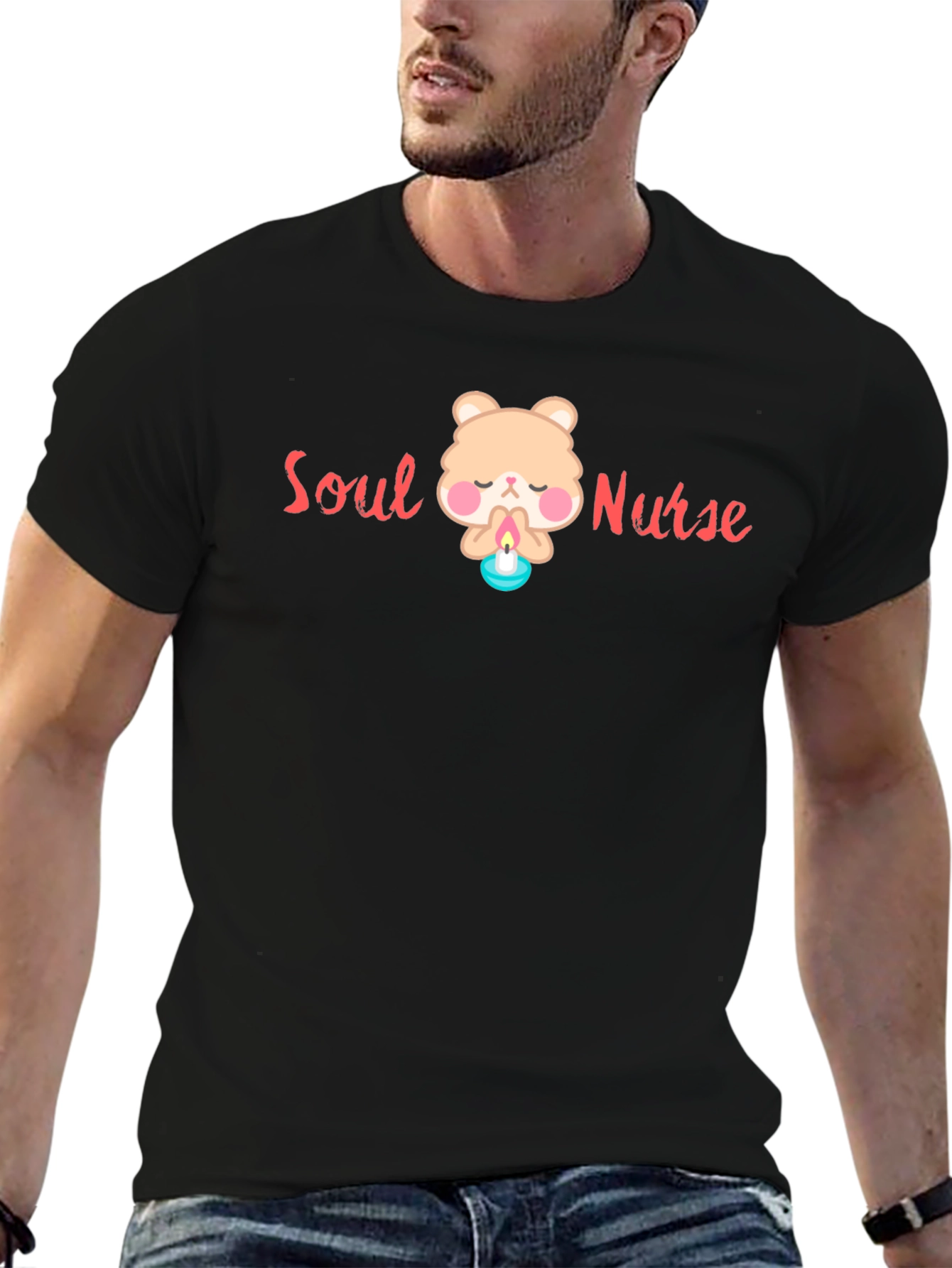 Soul Nurse Graphic T-Shirt- Cute Bear Design