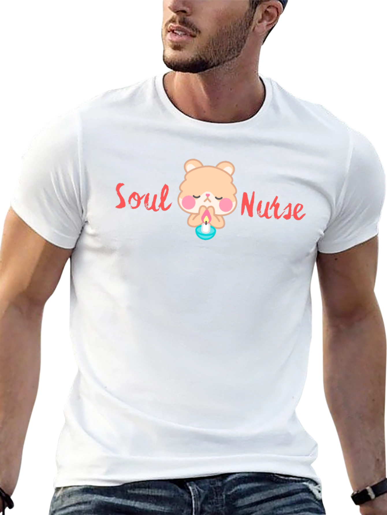 Soul Nurse Graphic T-Shirt- Cute Bear Design