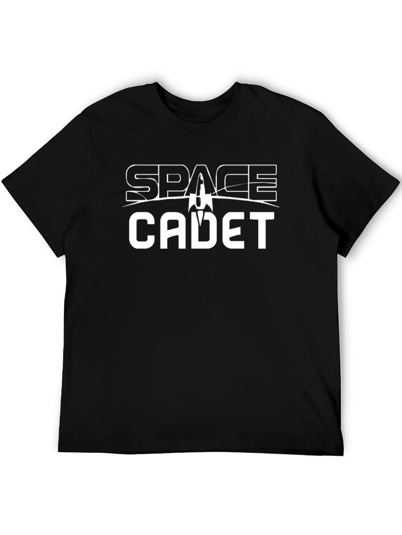Space Cadet Black T-Shirt - Retro Sci-Fi Style