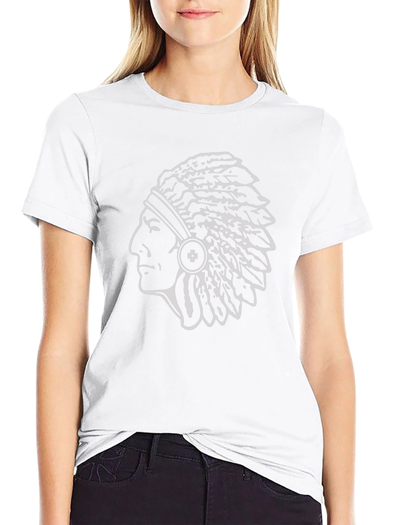 Chief Head T-Shirt - Black Cotton Graphic Tee