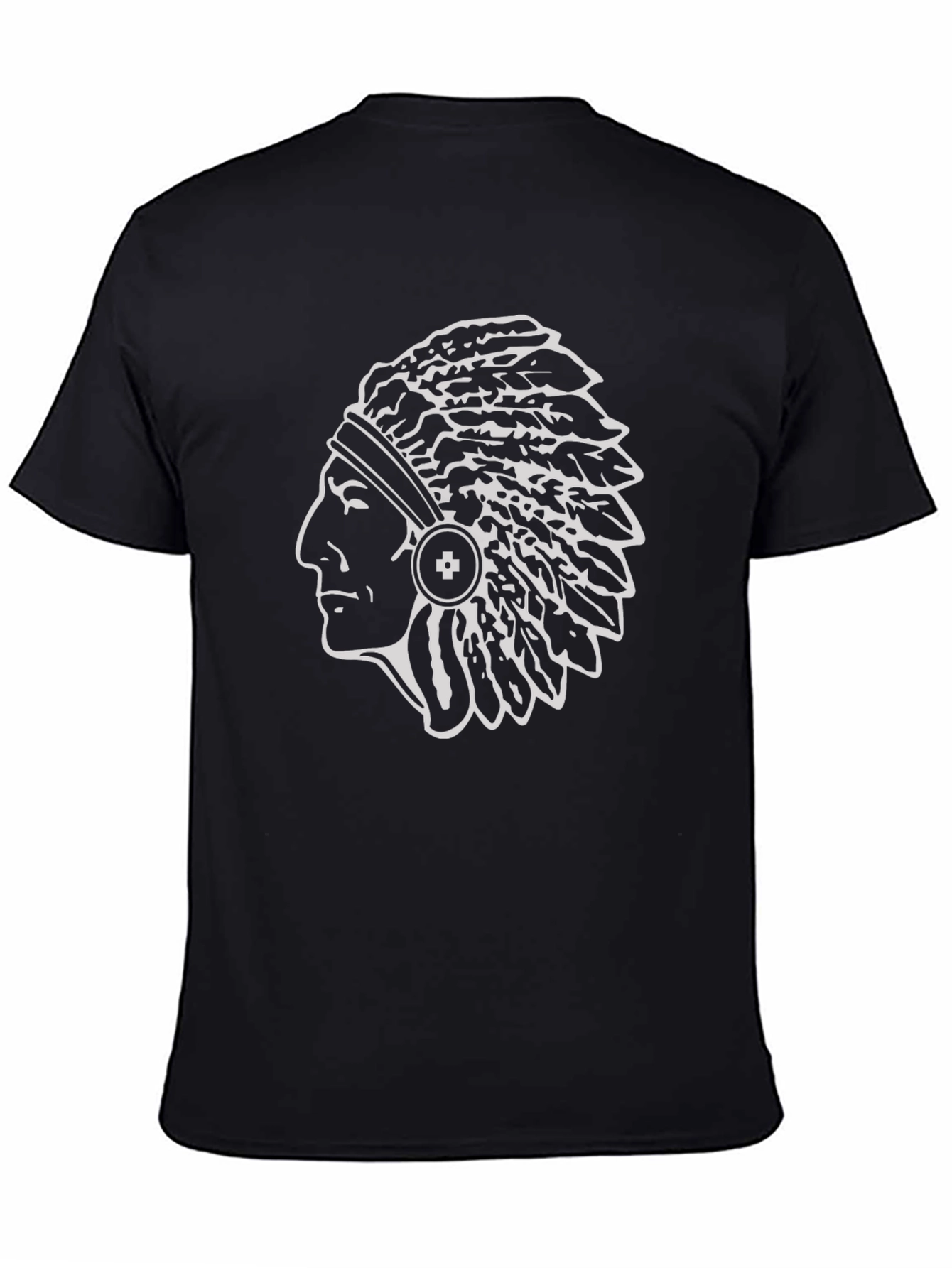 Chief Head T-Shirt - Black Cotton Graphic Tee
