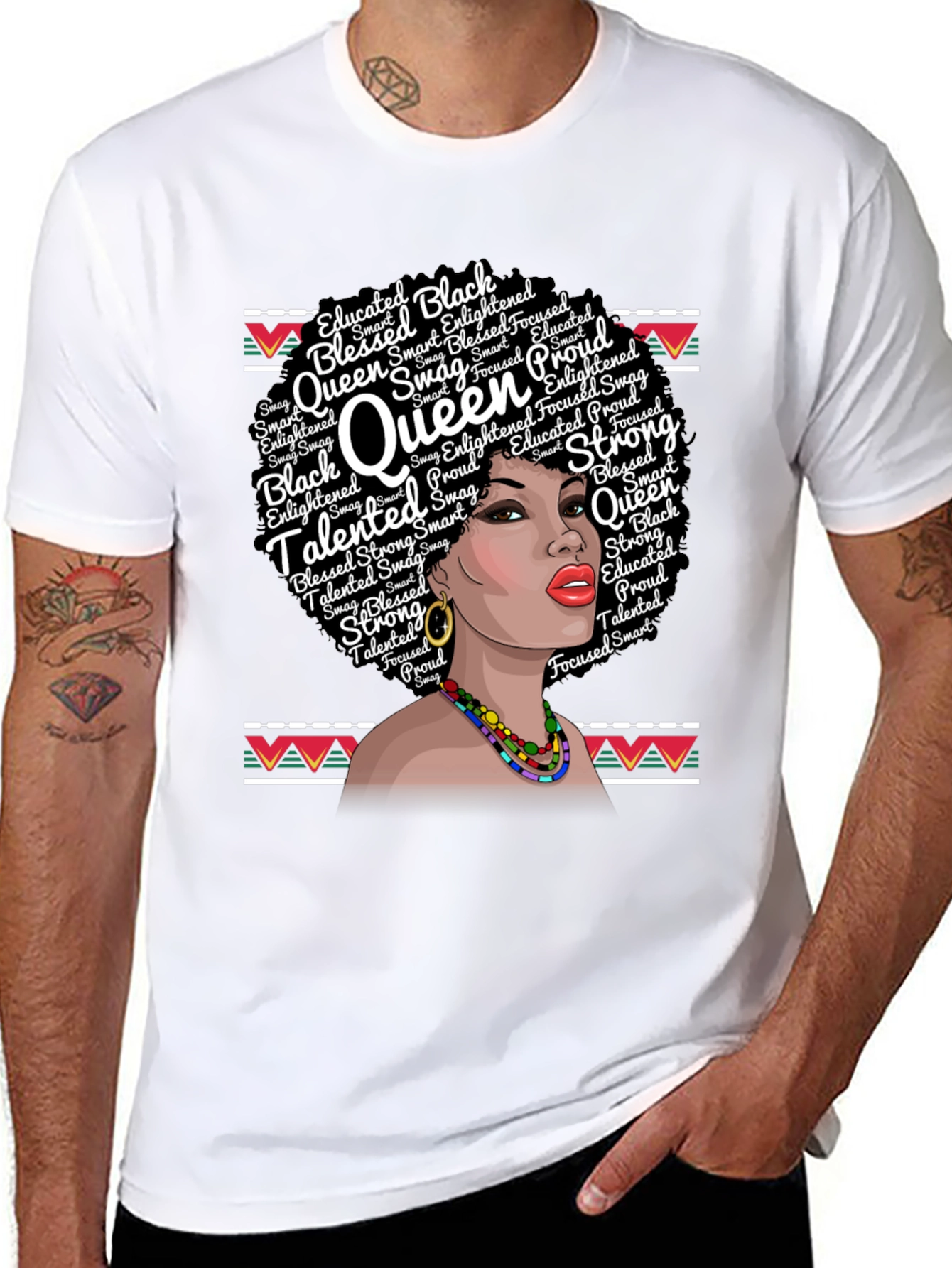 Black Queen T-Shirt - Educated Blessed Strong