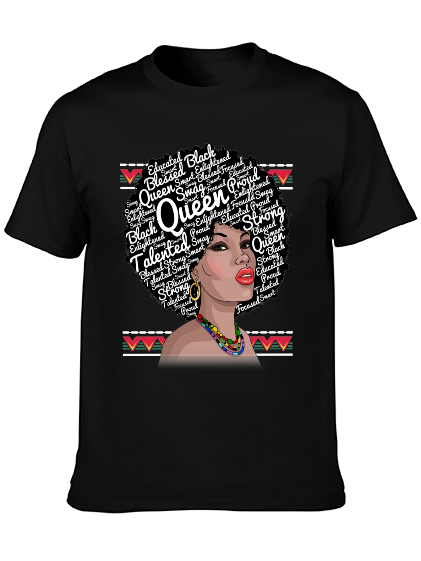 Black Queen T-Shirt - Educated Blessed Strong