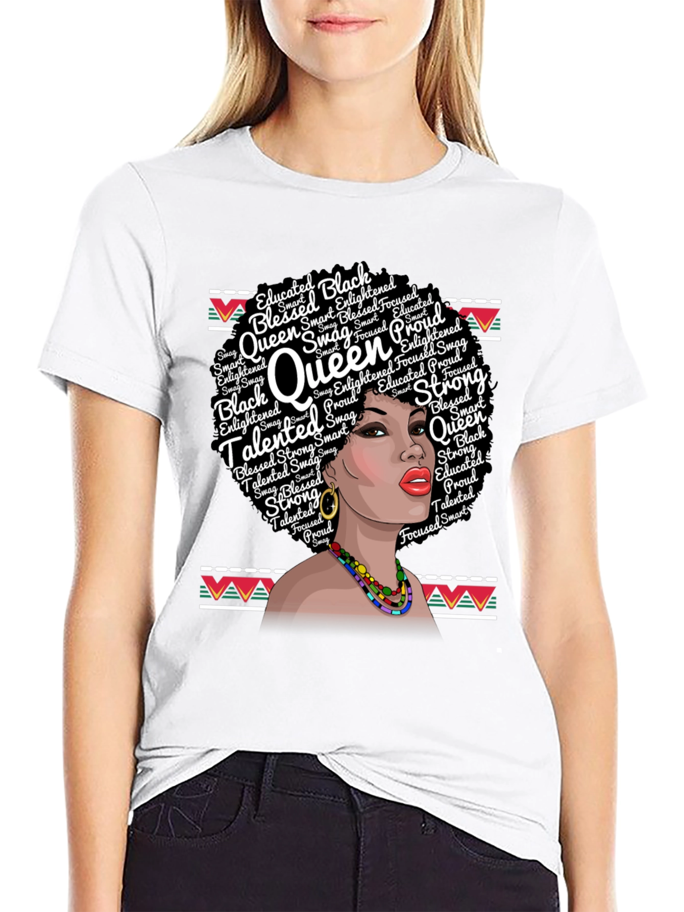 Black Queen T-Shirt - Educated Blessed Strong