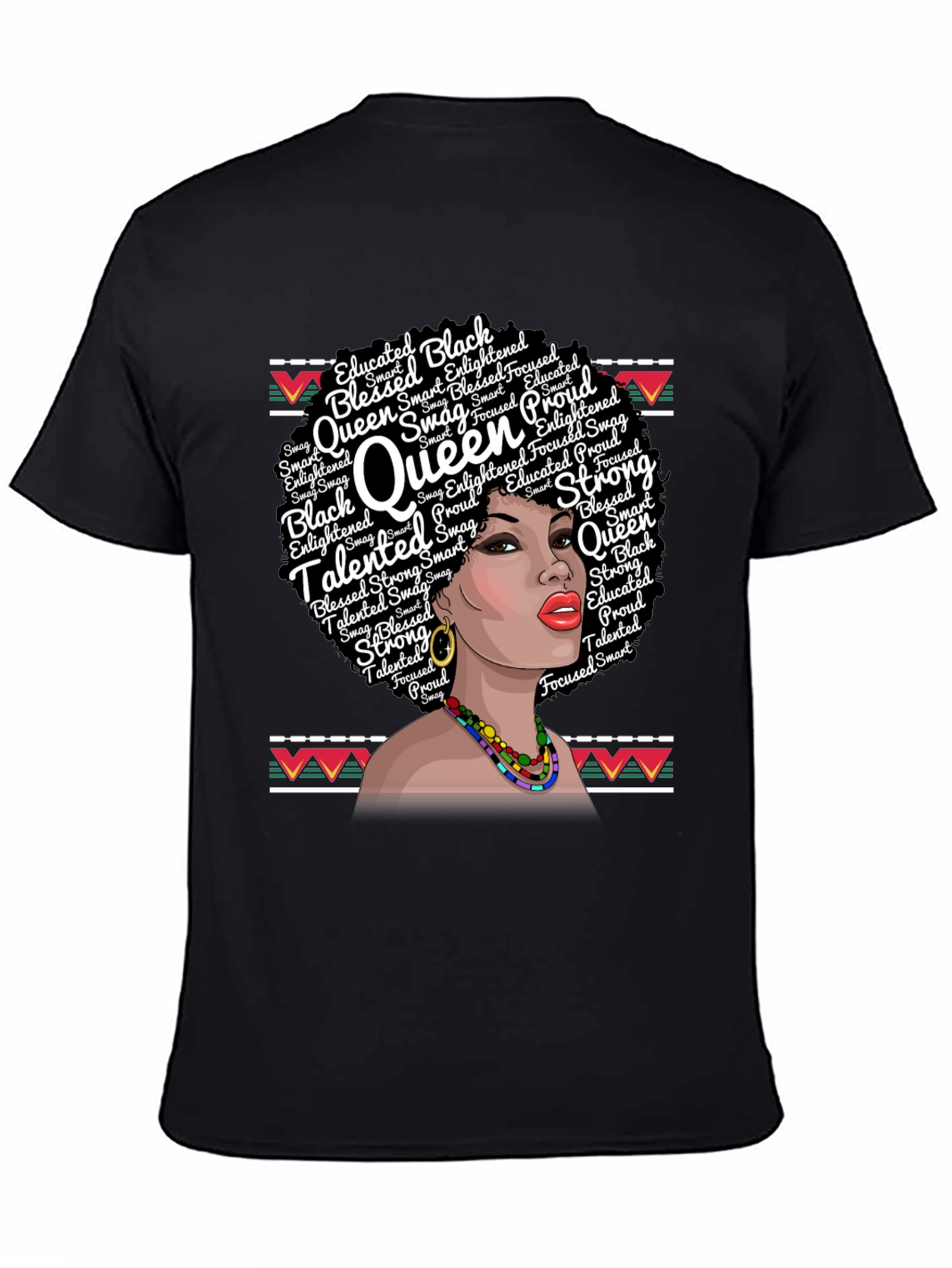 Black Queen T-Shirt - Educated Blessed Strong