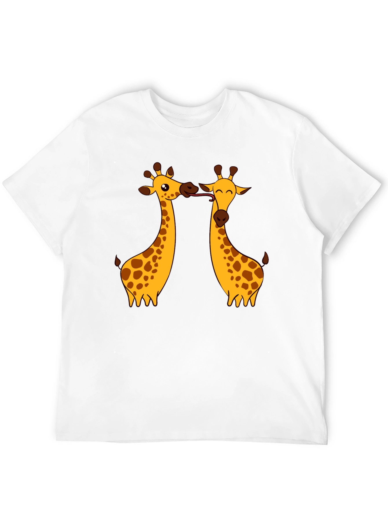 Giraffe Love Graphic Tee - Black T-Shirt