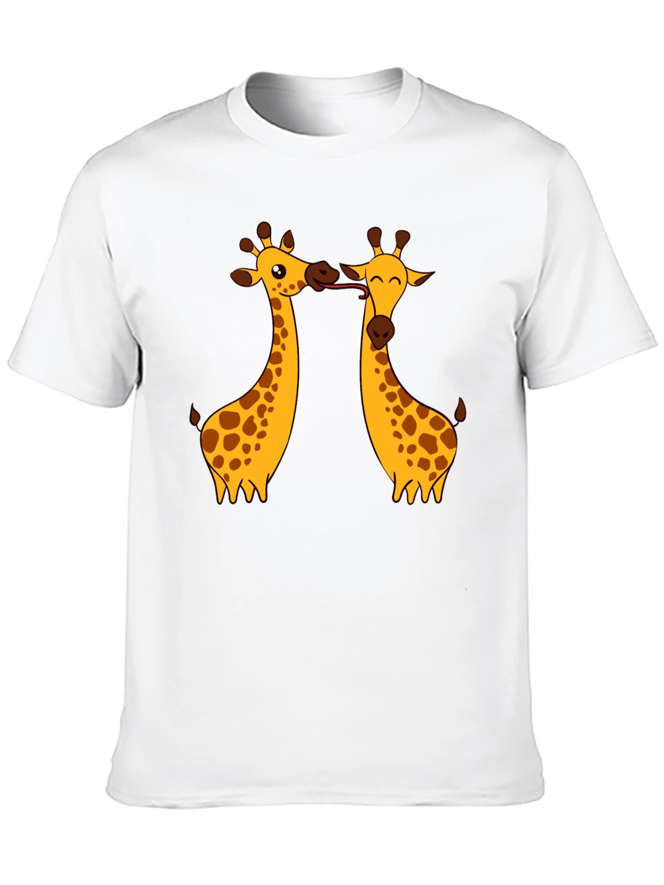 Giraffe Love Graphic Tee - Black T-Shirt