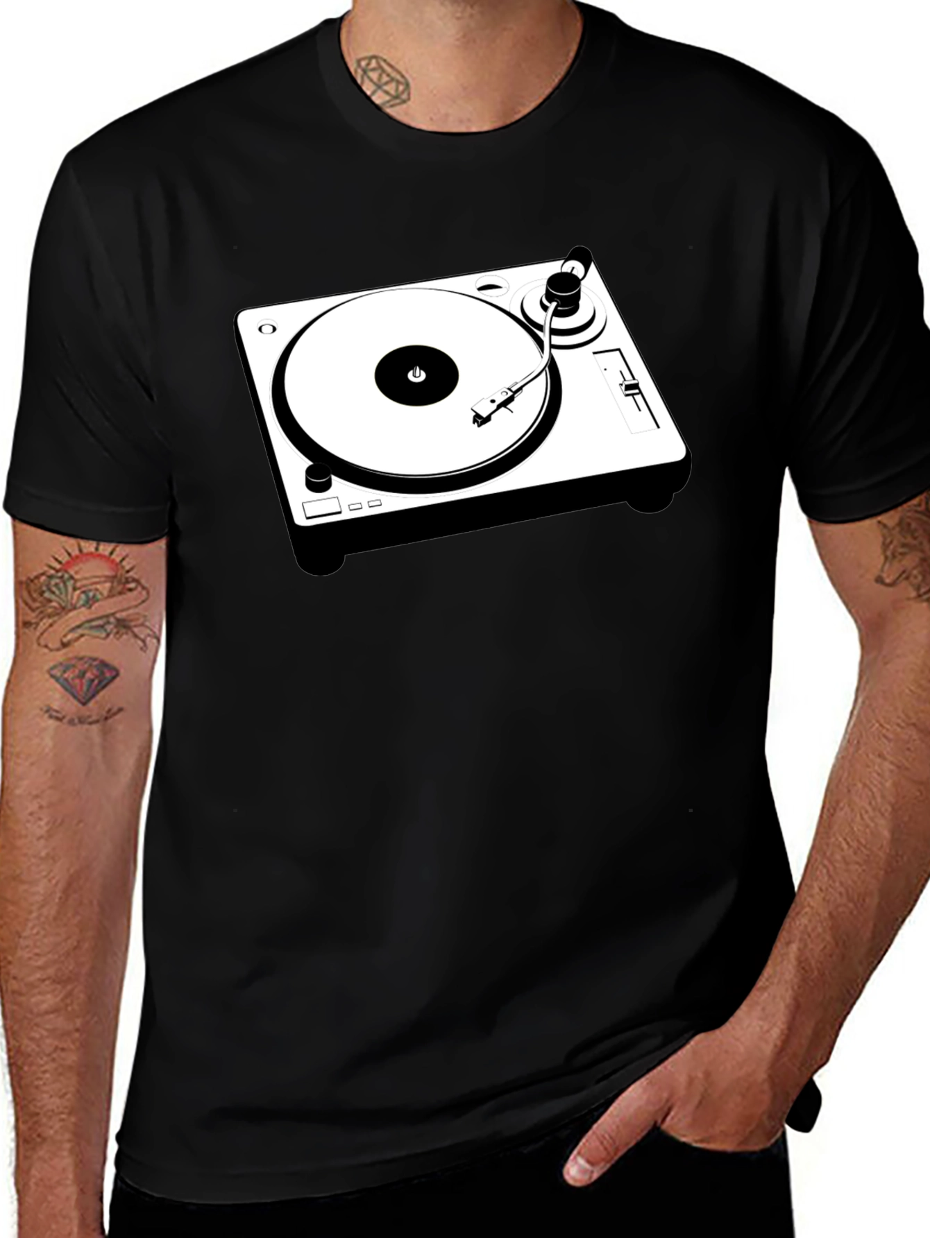 DJ Turntable Graphic T-Shirt