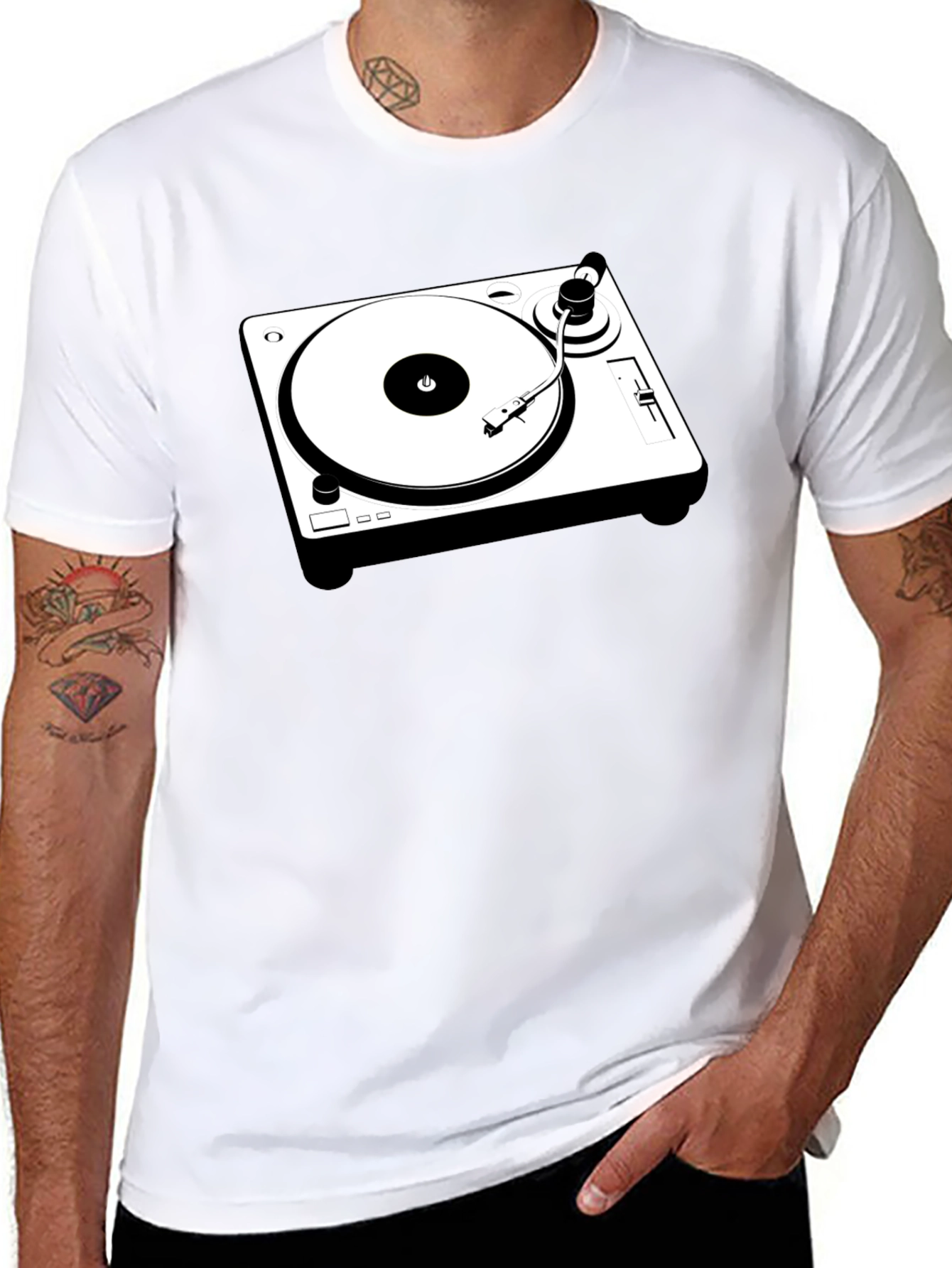 DJ Turntable Graphic T-Shirt