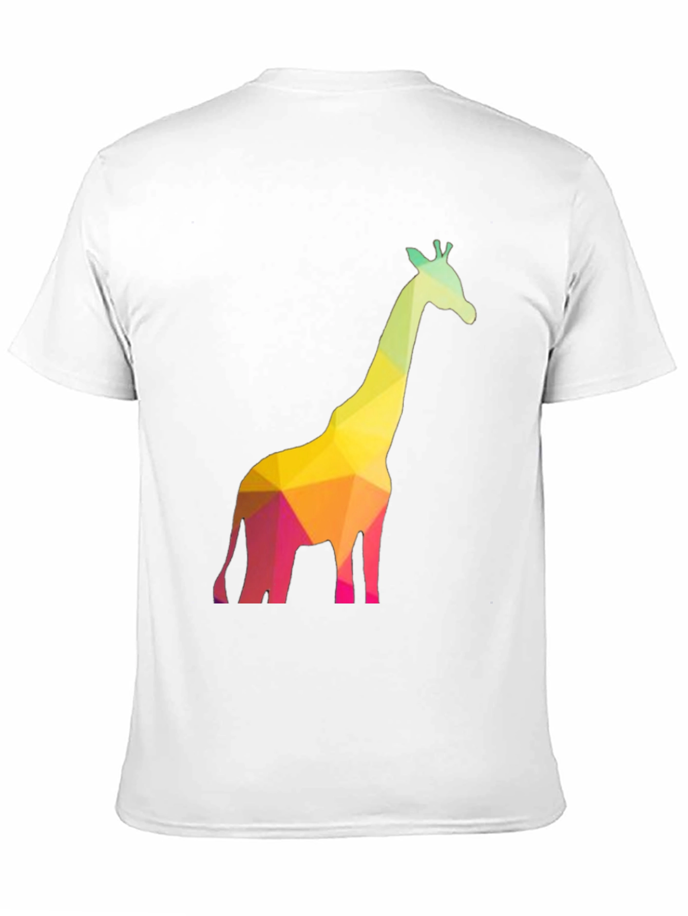 Geometric Giraffe Graphic Black T-Shirt