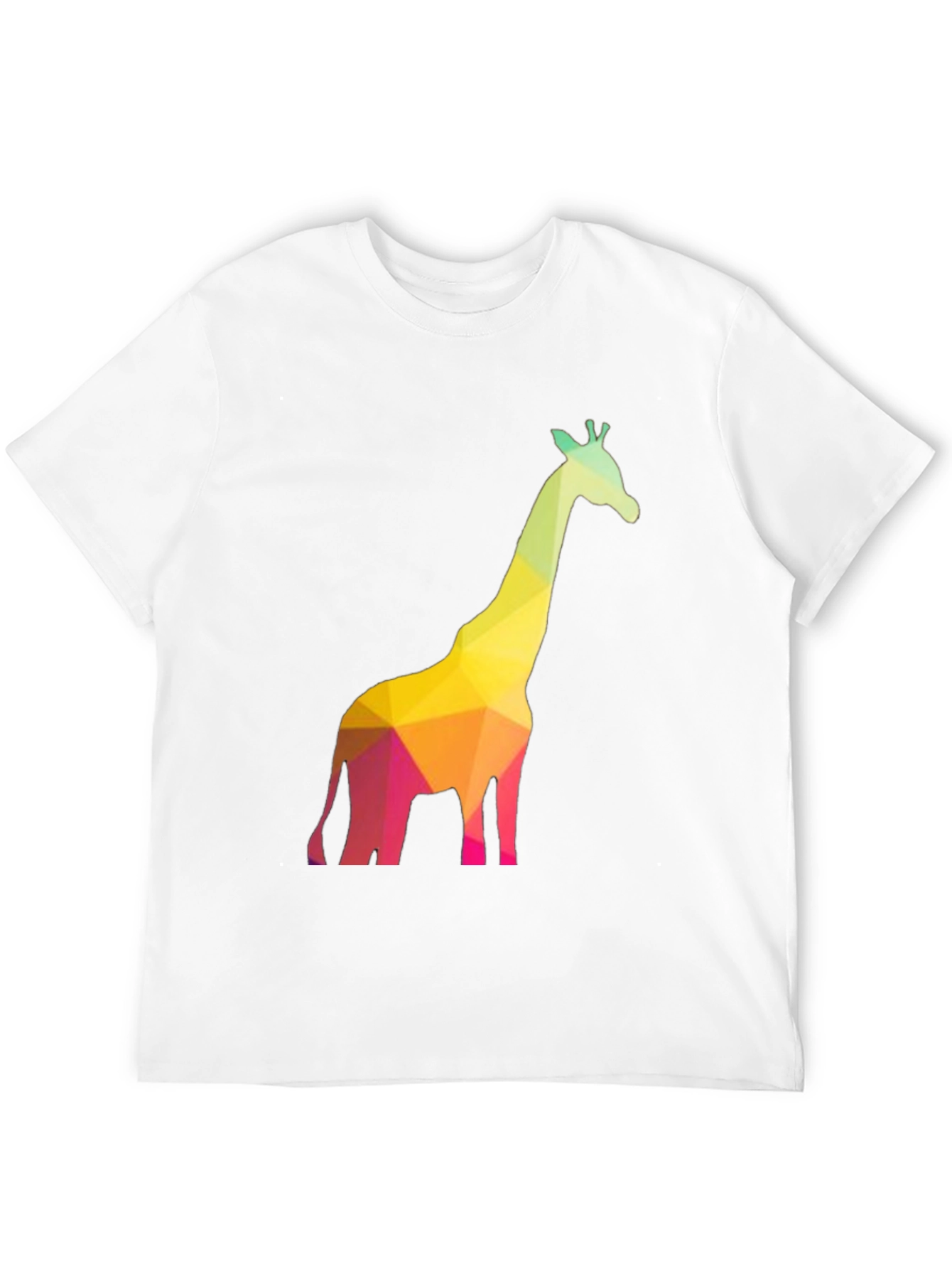 Geometric Giraffe Graphic Black T-Shirt