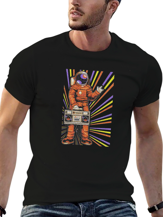 Astronaut Boombox Graphic T-Shirt