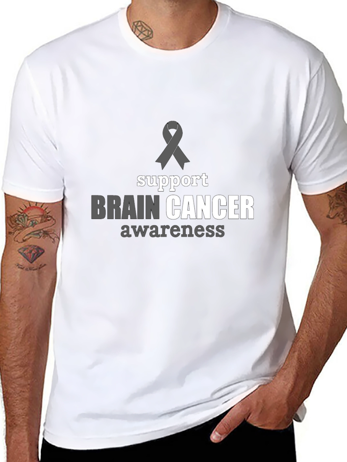Brain Cancer Awareness Support T-Shirt