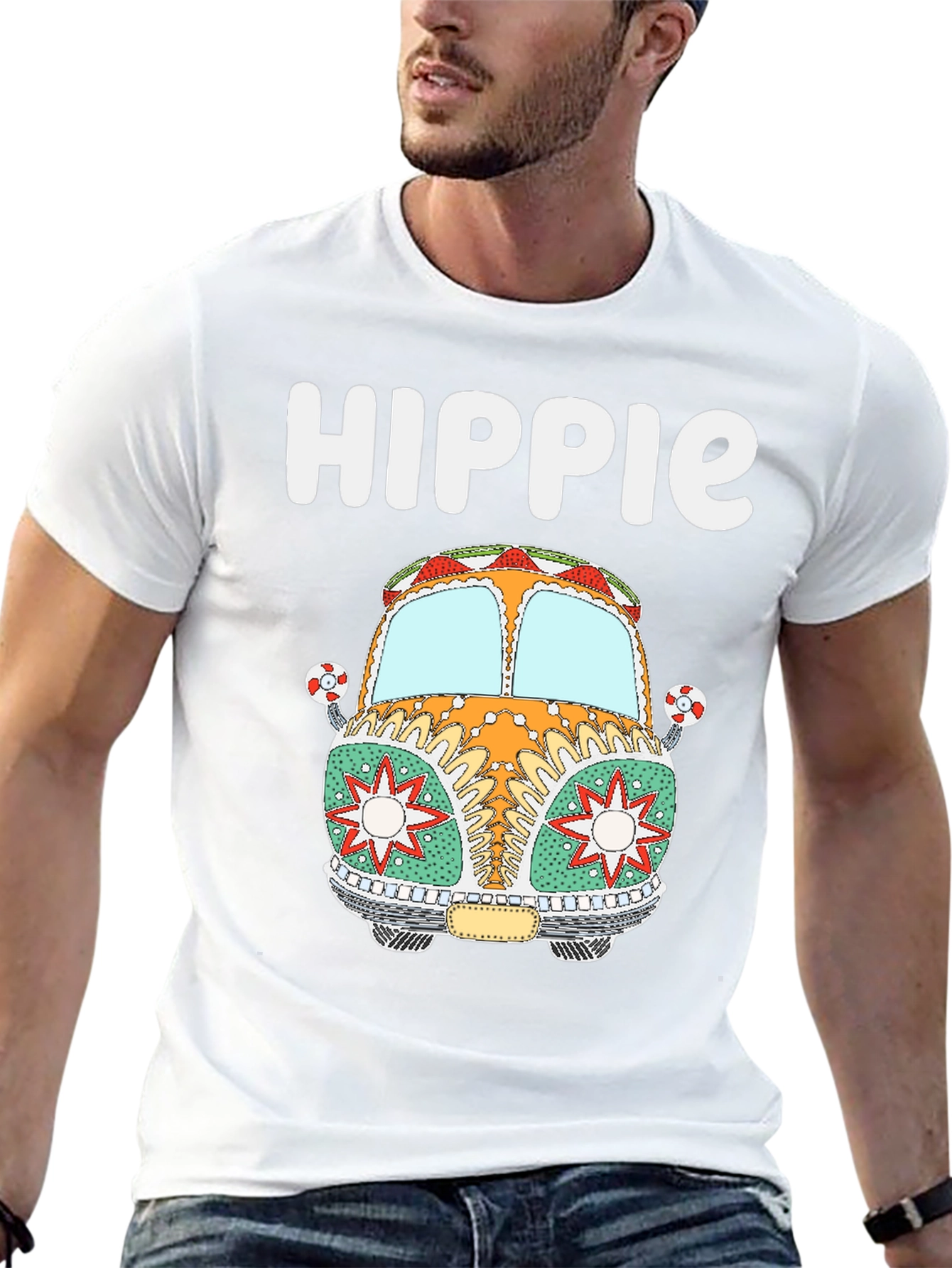 Hippie Van Graphic Tee - Retro Style