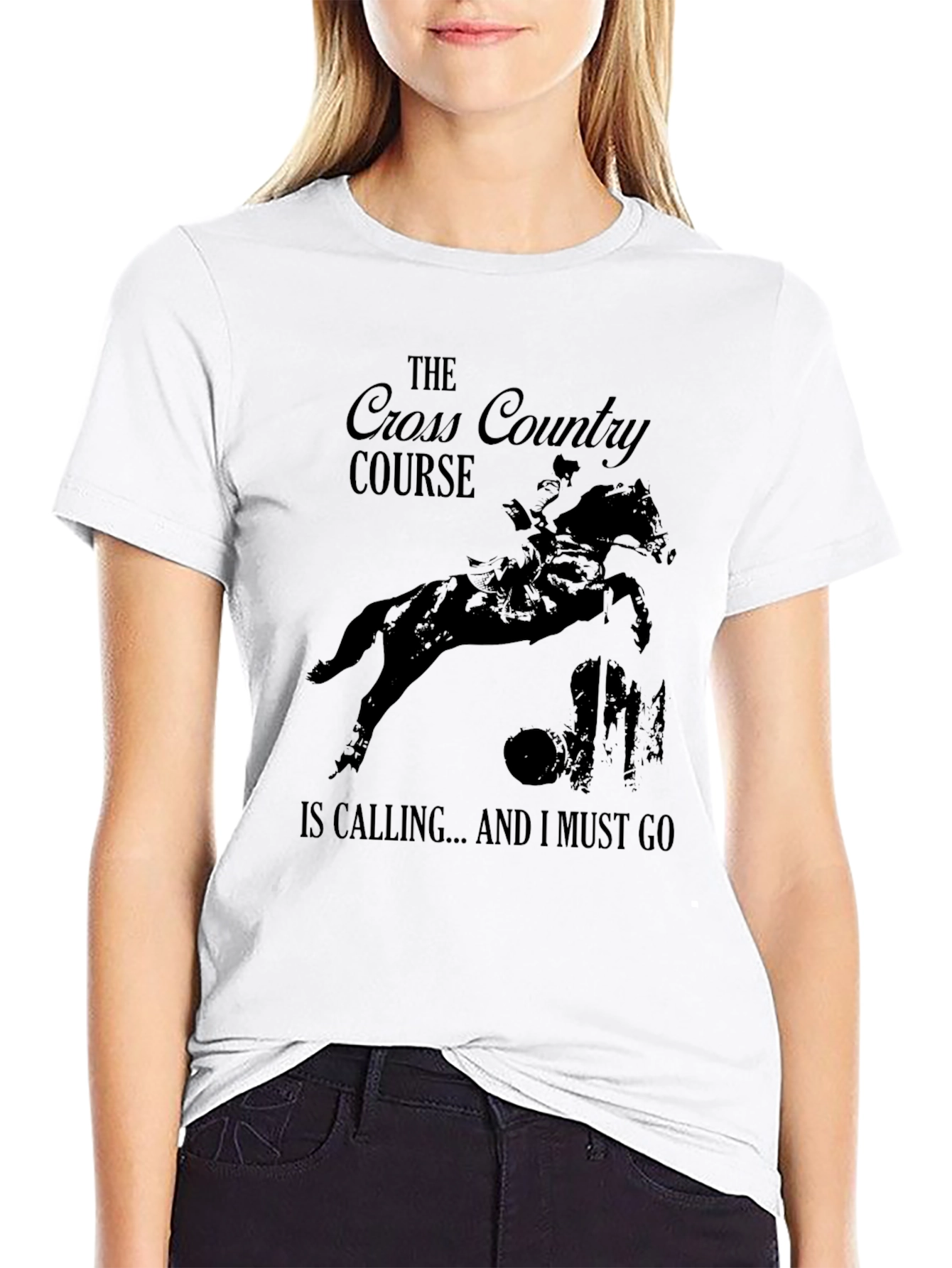 Cross Country Horseback Riding Graphic T-Shirt