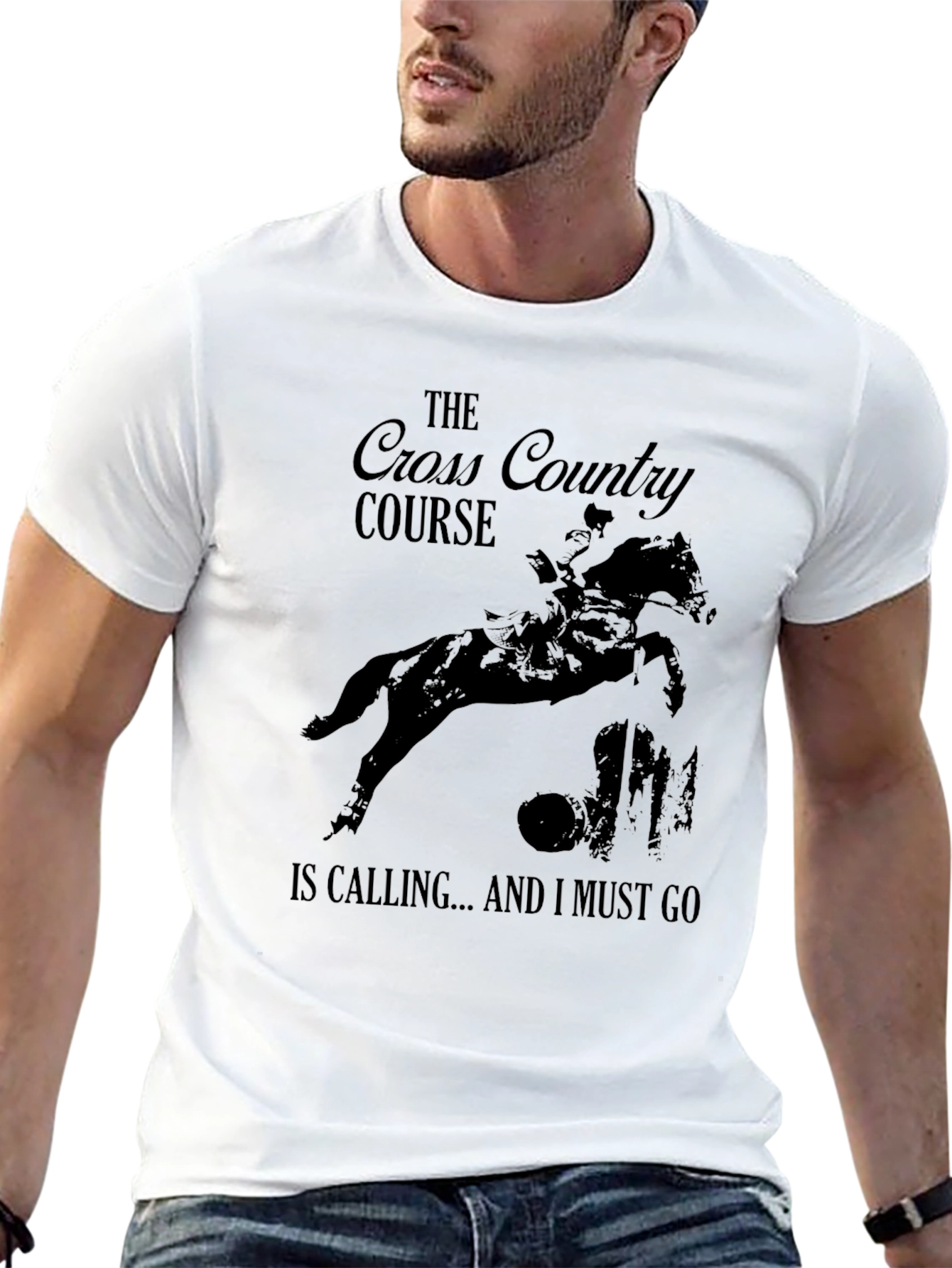 Cross Country Horseback Riding Graphic T-Shirt