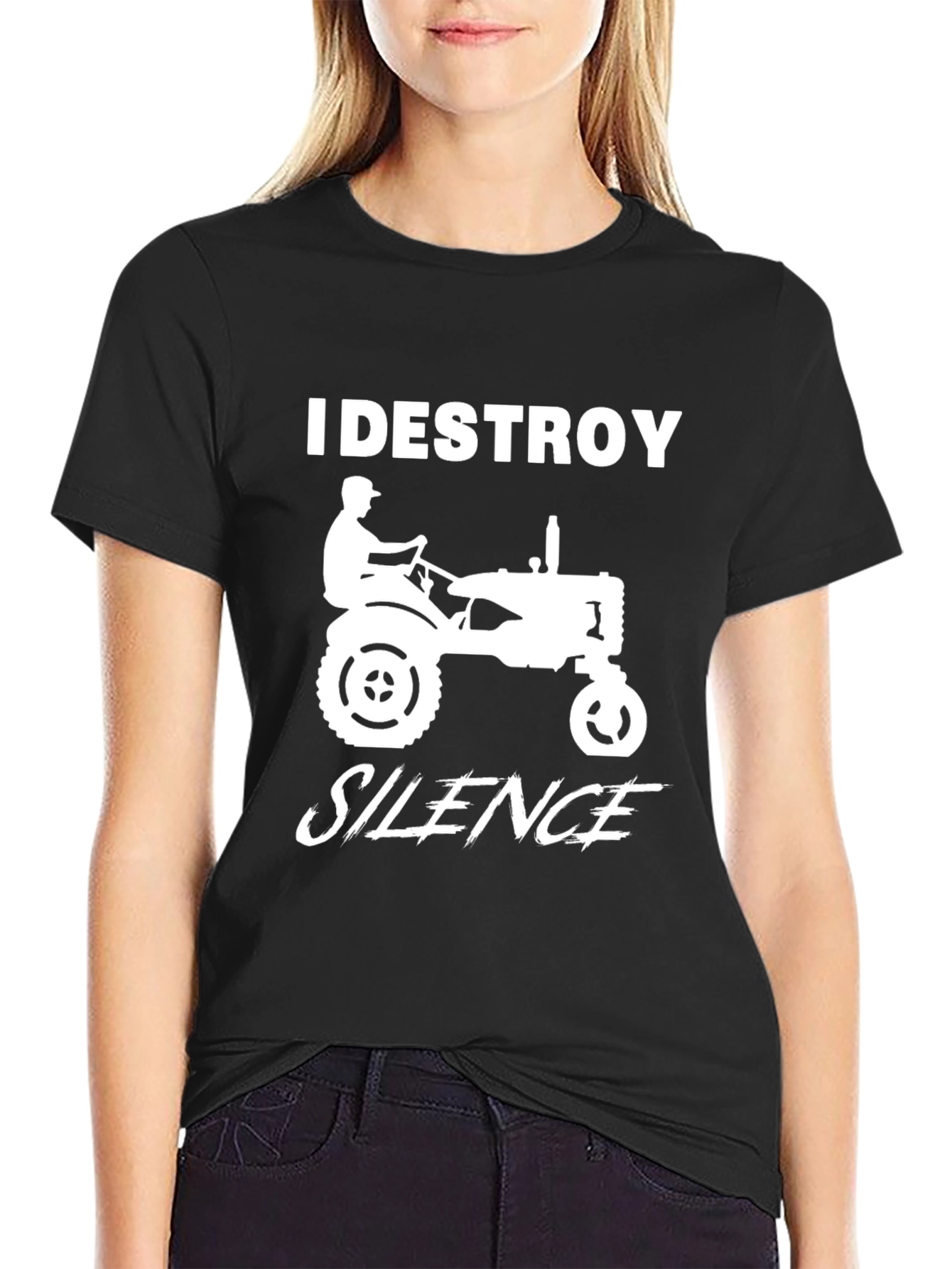 I Destroy Silence Tractor Tee