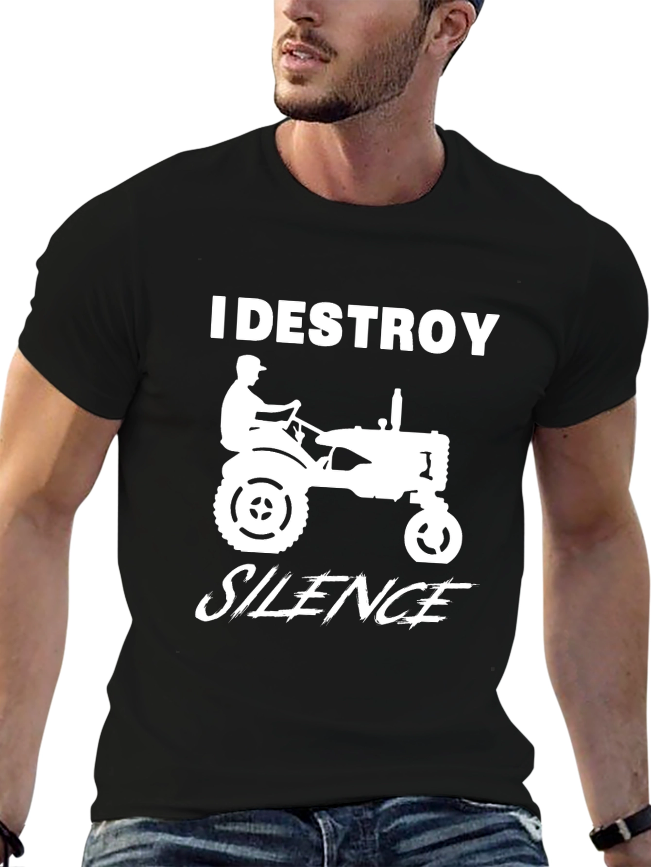 I Destroy Silence Tractor Tee
