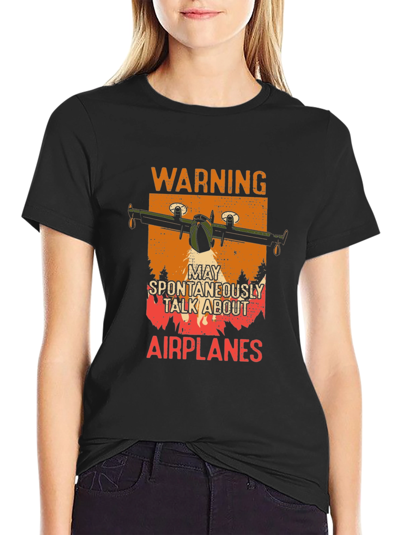 Warning Airplane T-Shirt