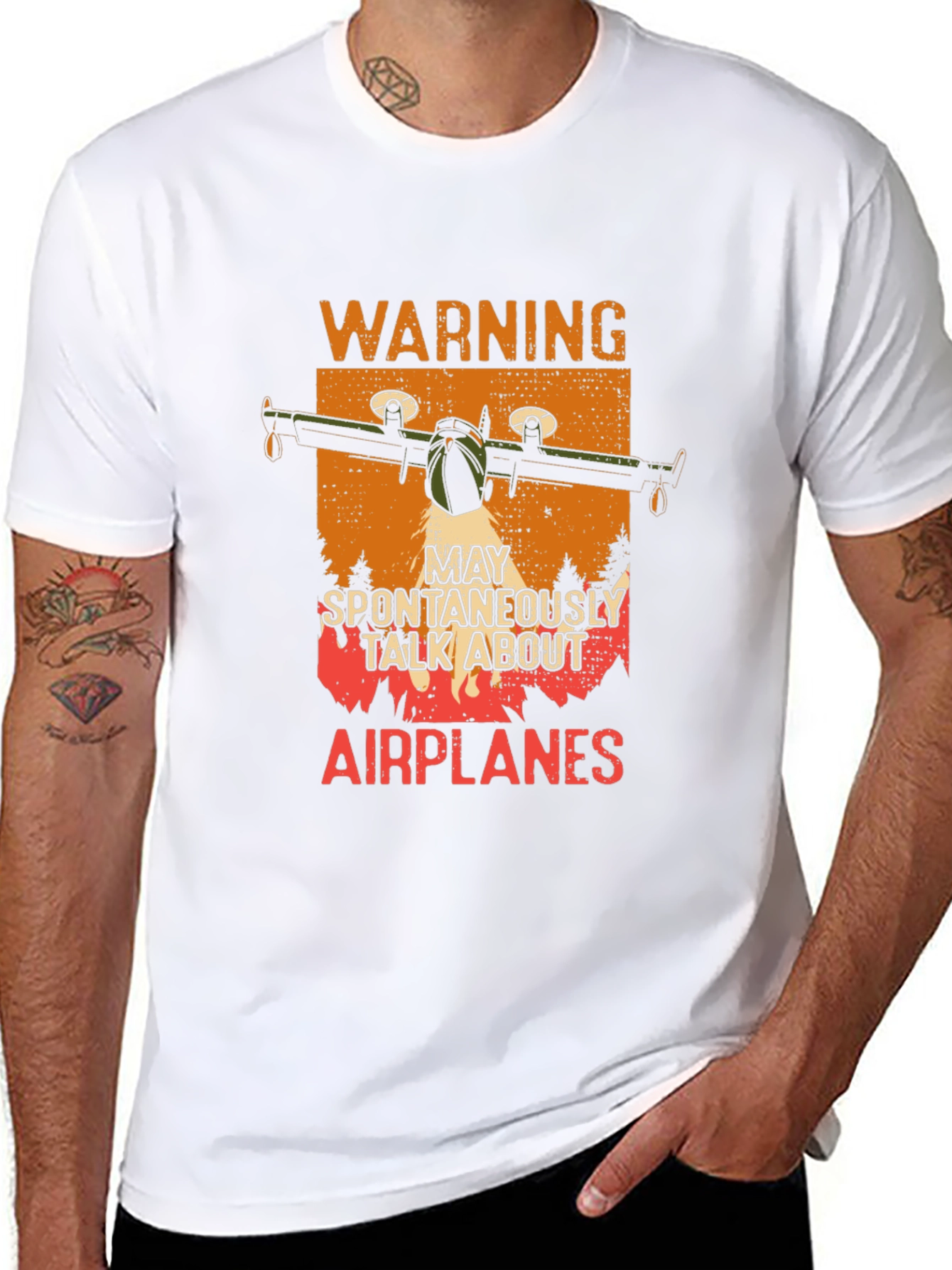Warning Airplane T-Shirt