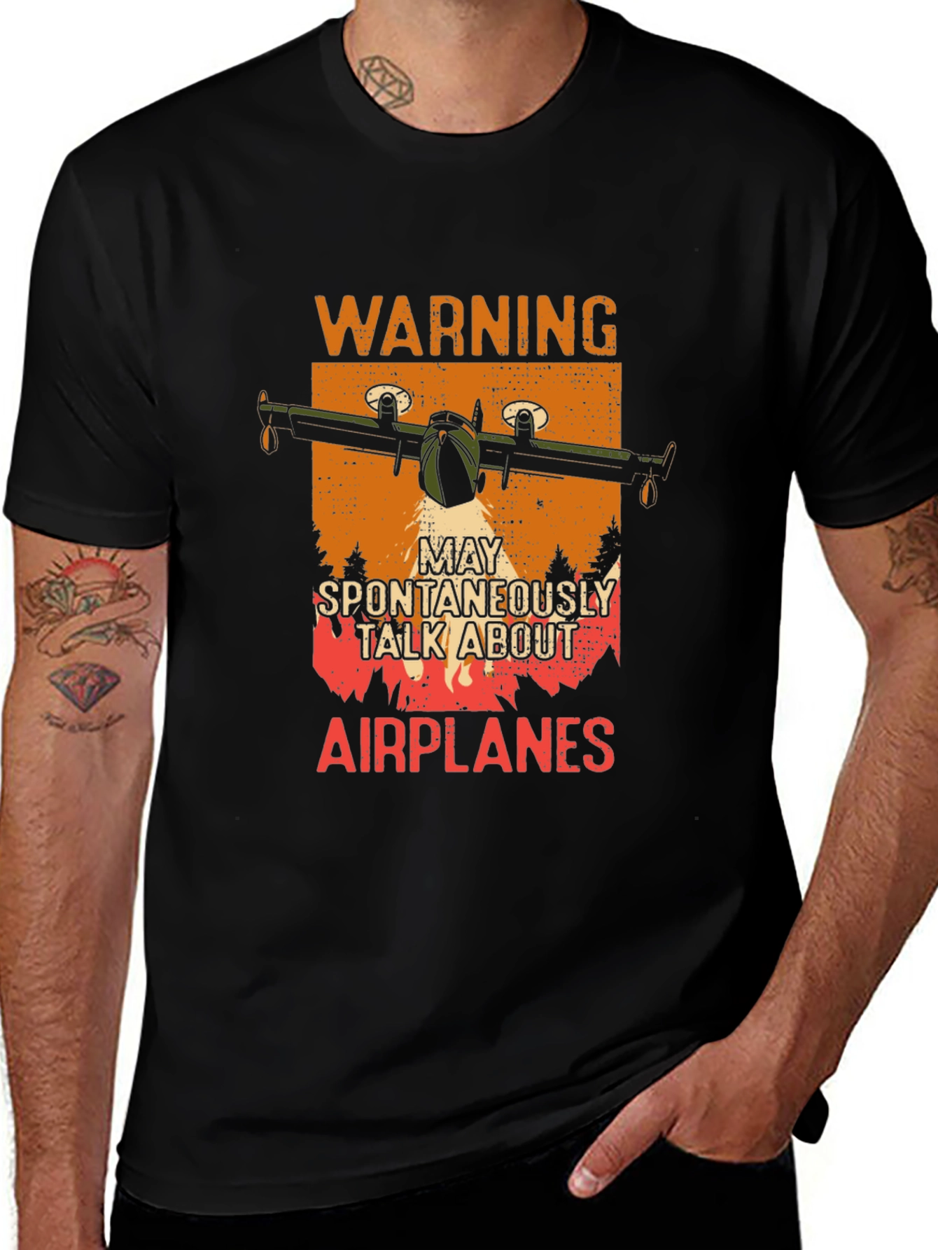 Warning Airplane T-Shirt