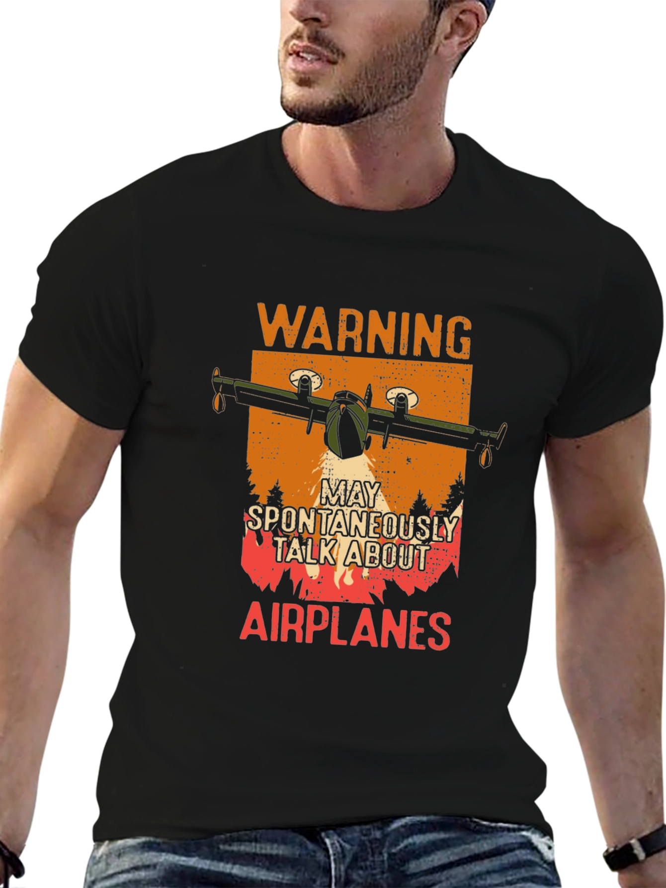 Warning Airplane T-Shirt