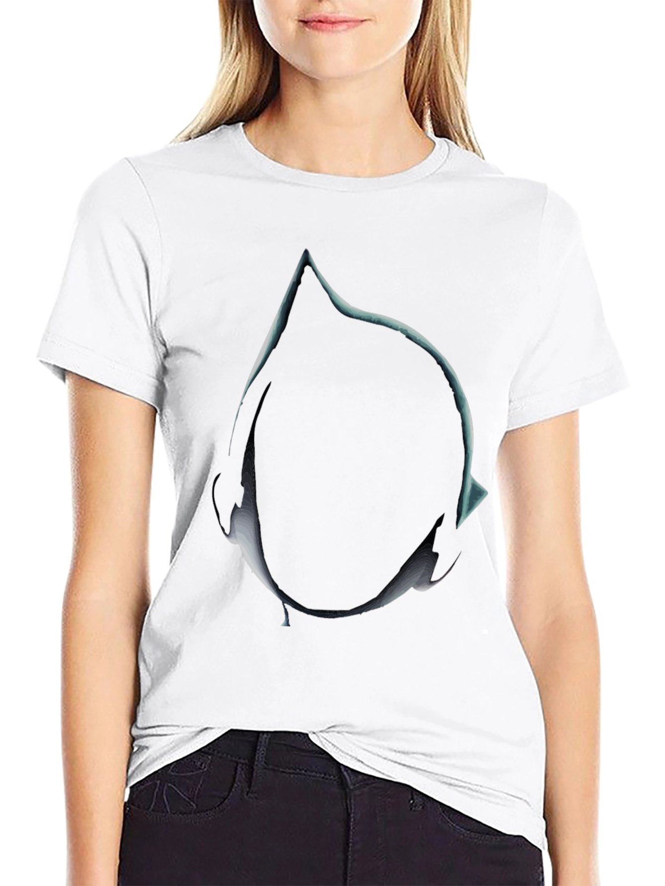 Abstract Teardrop Graphic Tee - Mens Black T-Shirt