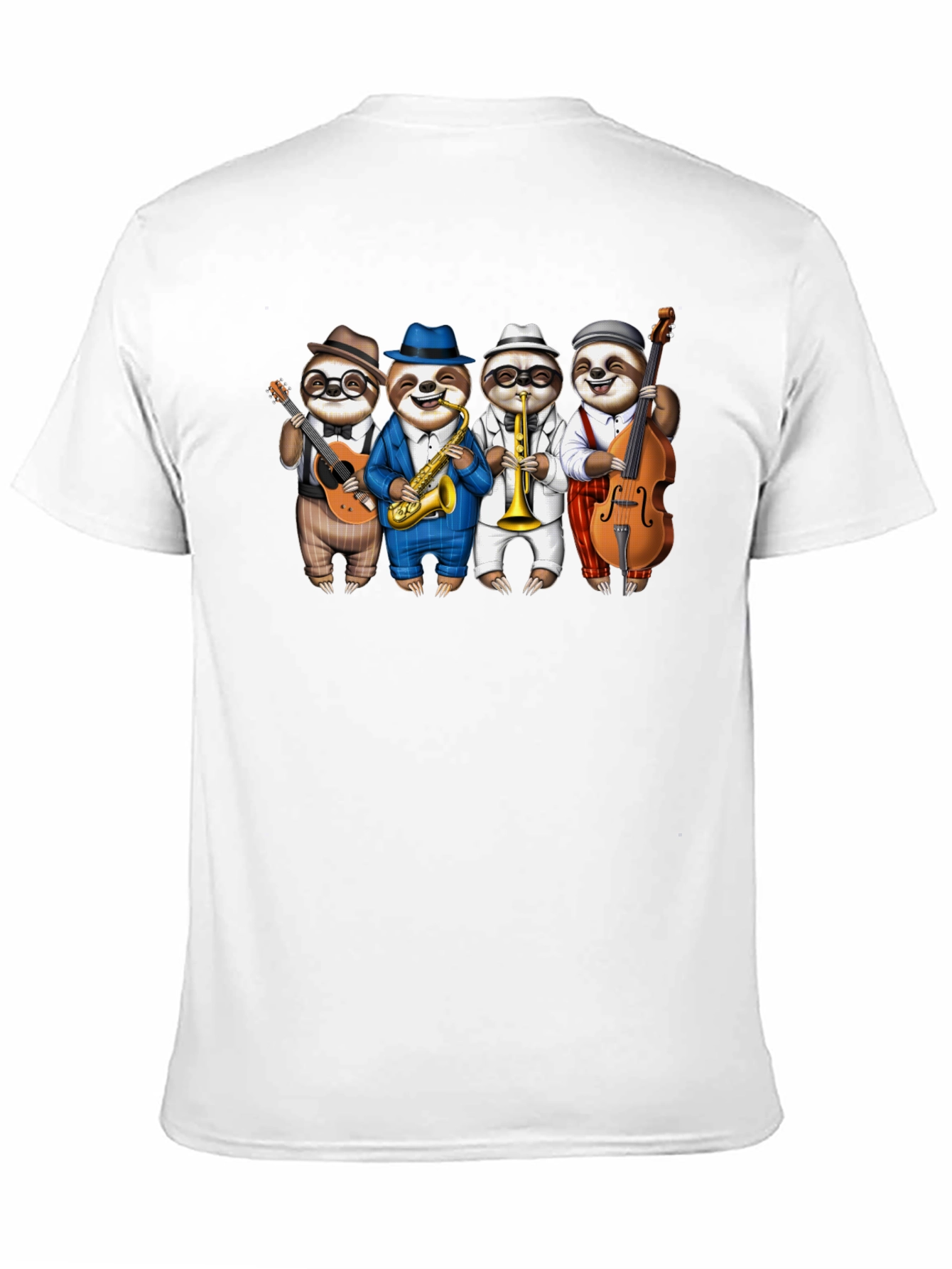 Sloth Jazz Band Graphic Tee - Fun & Unique!