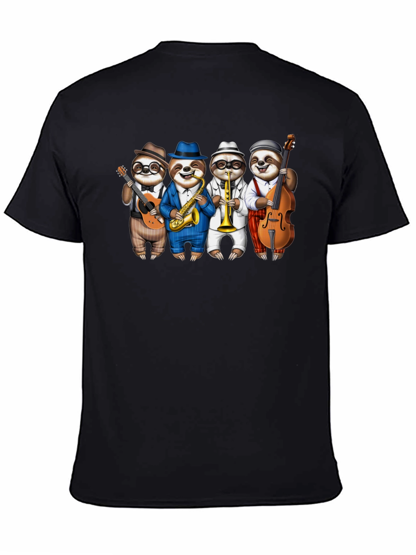 Sloth Jazz Band Graphic Tee - Fun & Unique!