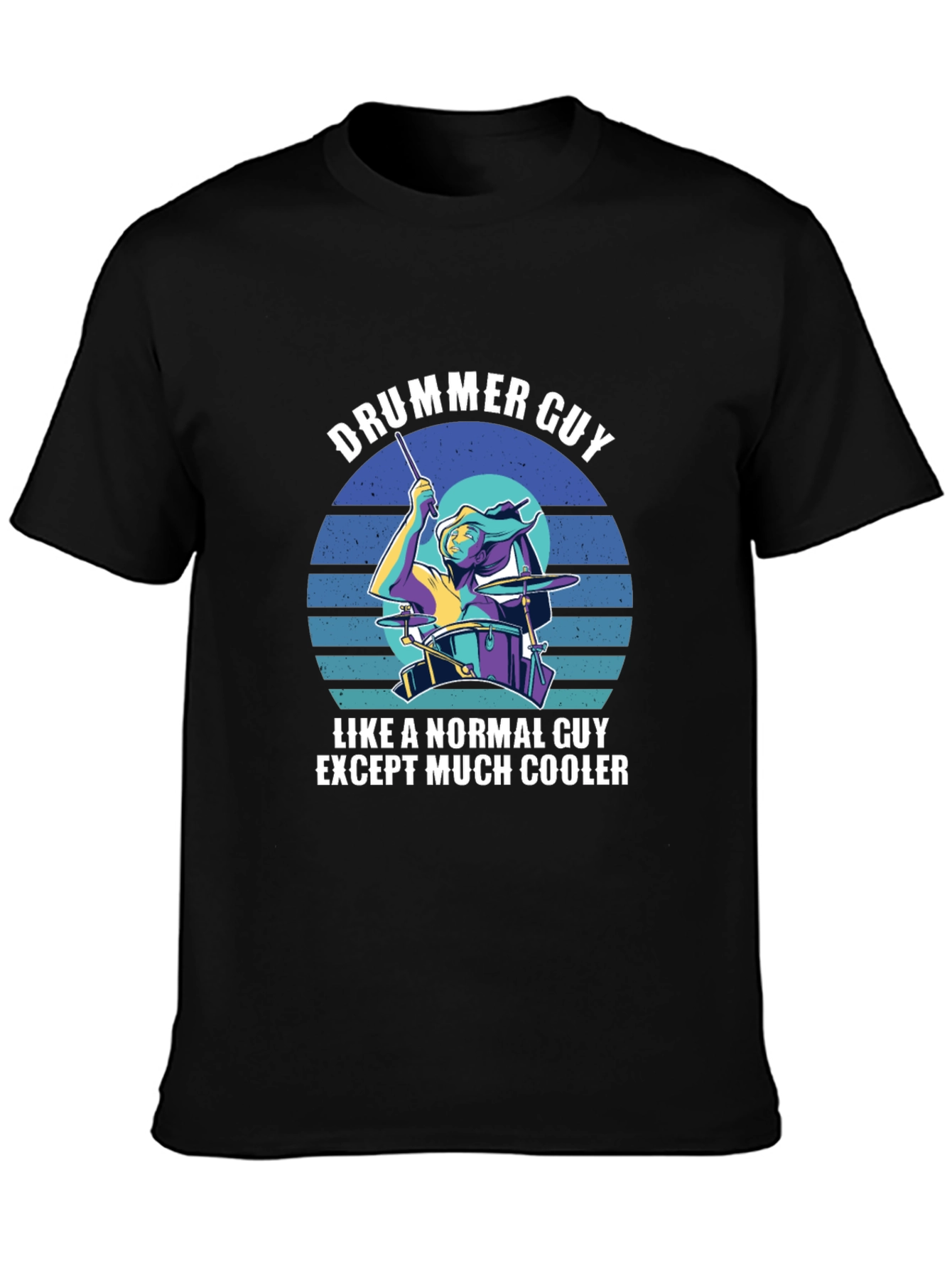 Drummer Guy Graphic T-Shirt - Cool Musician Tee