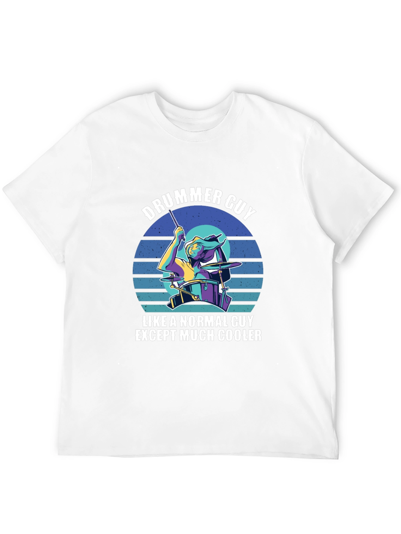 Drummer Guy Graphic T-Shirt - Cool Musician Tee