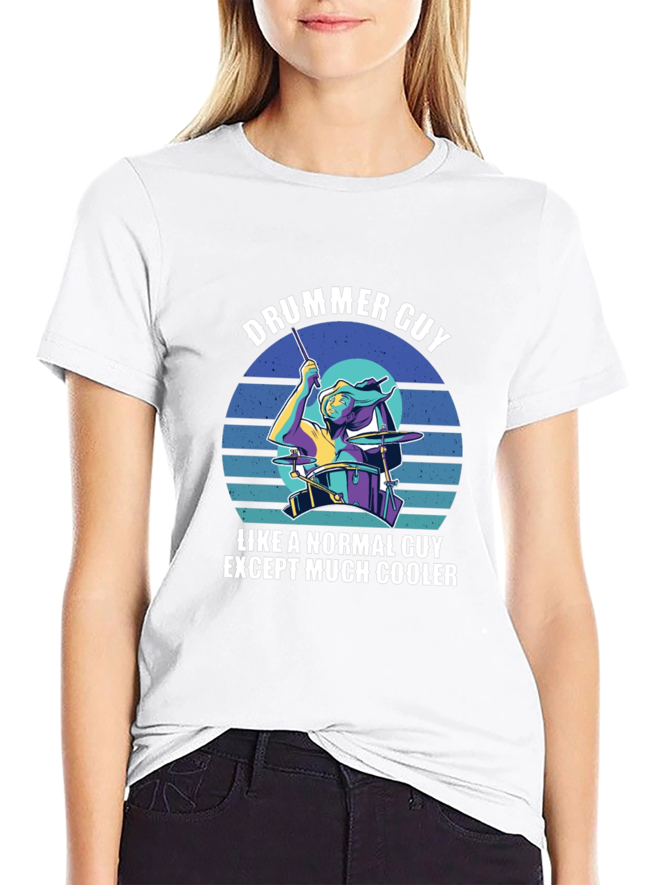 Drummer Guy Graphic T-Shirt - Cool Musician Tee